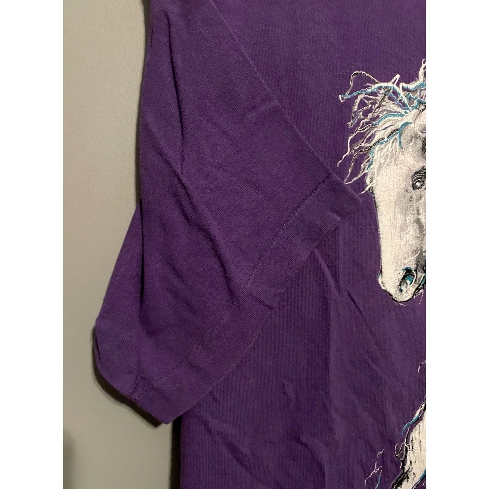 Fruit Of The Loom VINTAGE Kentucky Derby Festival T-Shirt Solid 90s Purple L Men Cotton Fruit of the Loom Single Stitch Size US L / EU 52-54 / 3 - 5 Thumbnail