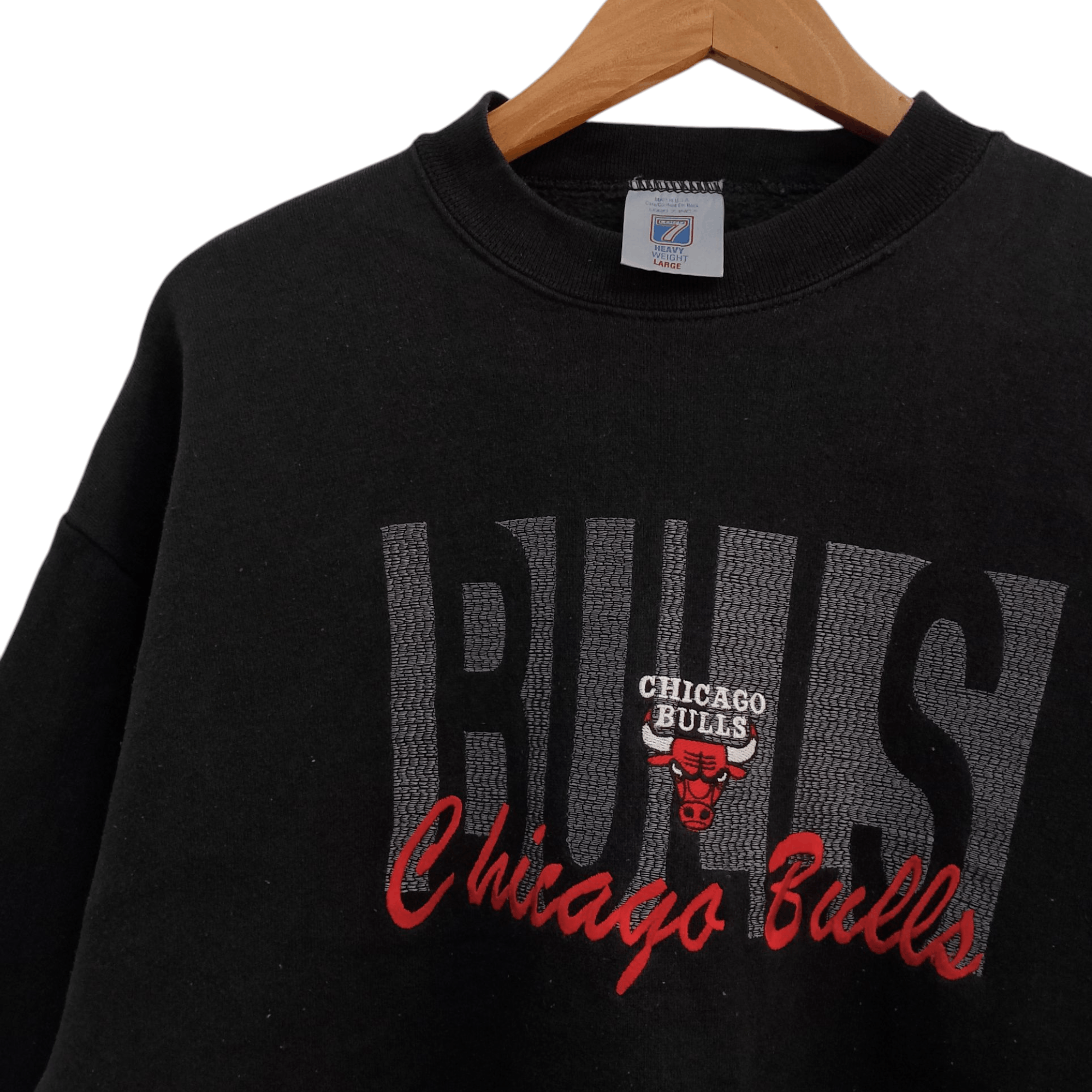 Vintage Vintage 90s Chicago Bulls Crewneck Sweatshirt Made in USA Size US L / EU 52-54 / 3 - 3 Thumbnail