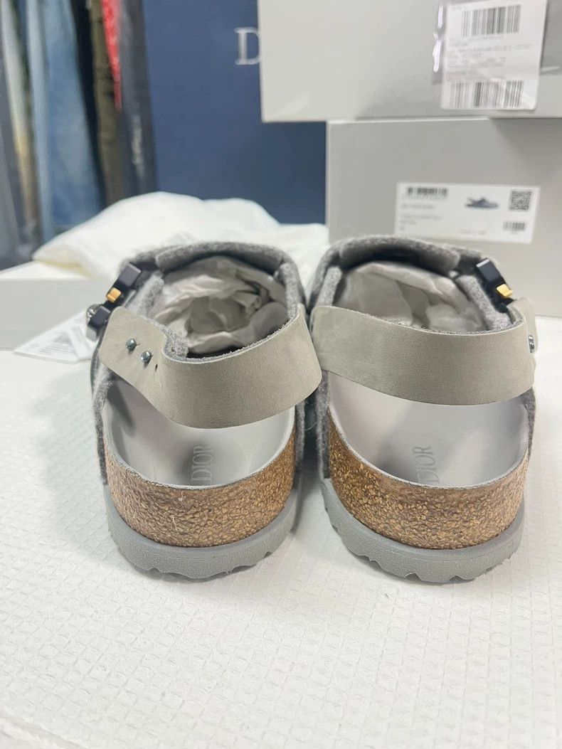 Dior Dior Dior Birkenstock Tokio Mules in Grey-2507 Size US 11 / EU 44 - 8 Thumbnail