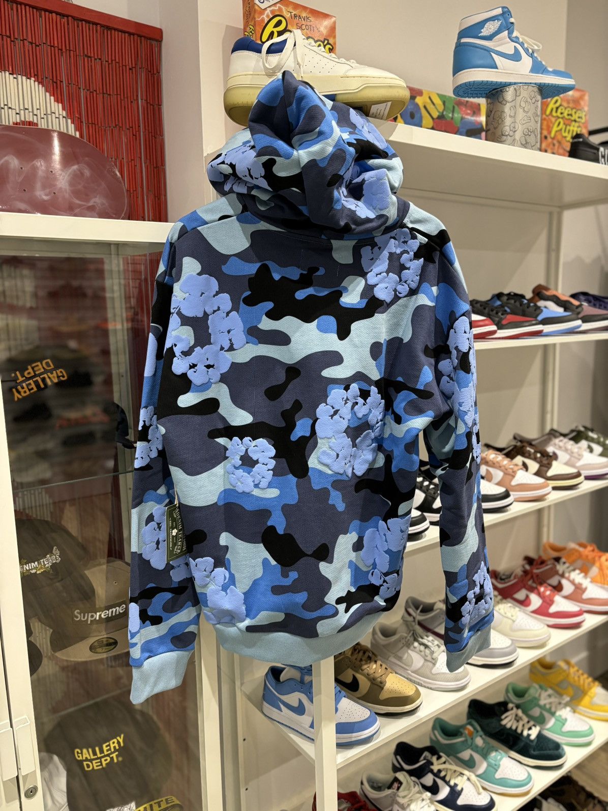 DENIM TEARS Denim Tears The Cotton Wreath Zip Sweatshirt Blue Camo 