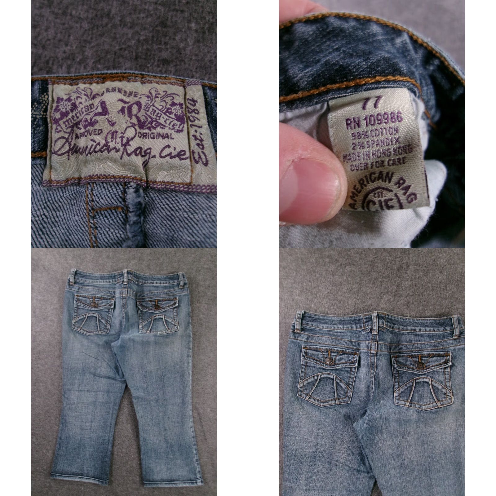 Vintage VINTAGE American Rag Cie Jeans Womens 11 Blue Straight Leg Capri Mid Rise Medium Wash Jeans Womens 11 Blue Straight Workwear 80s 90s USA Mens Womens Size 32" / US 10 / IT 46 - 8 Thumbnail