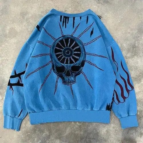 VIBE Skull Print Autumn Sweatshirt Size US L / EU 52-54 / 3 - 2 Thumbnail