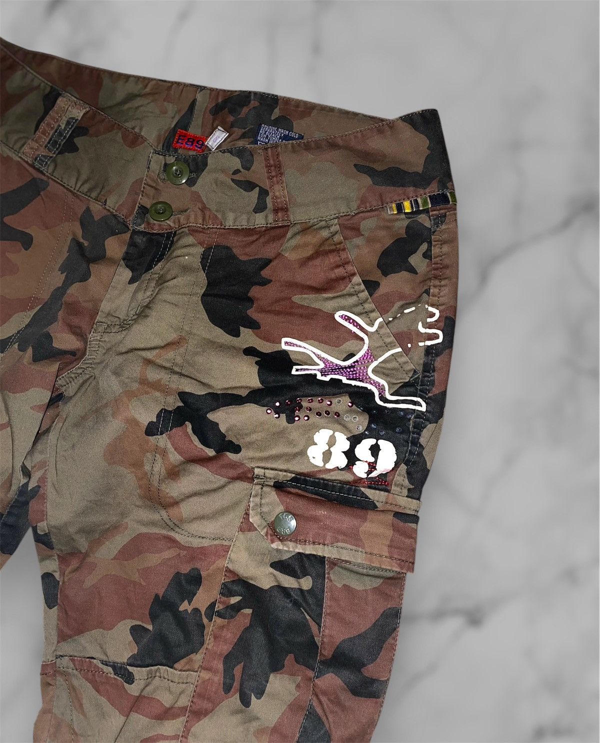 Japanese Brand × Vintage vintage y2k camo ski pants streetwear multi pocket 90s Size 28" / US 6 / IT 42 - 3 Thumbnail