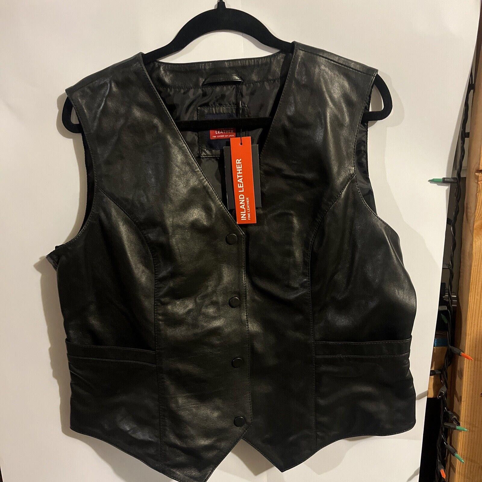 Designer Inland Leather Vest Large Premium Leather Vest Size US L / EU 52-54 / 3 - 1 Thumbnail