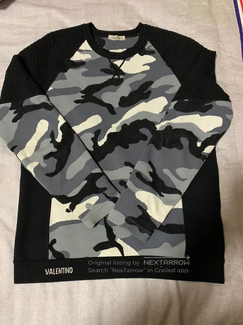 Valentino Valentino Black and white camouflage sweatshirt Size US L / EU 52-54 / 3 - 1 Thumbnail