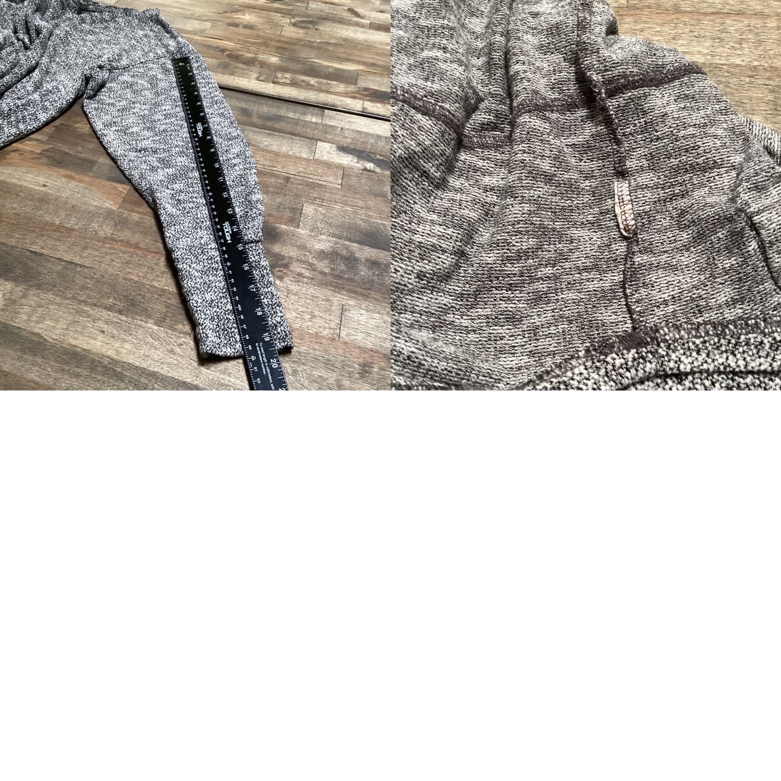 Prana prAna Sweater Women S Gray Marled Raw Edge Neck Pullover Kangaroo Pocket Outdoor Size S / US 4 / IT 40 - 8 Thumbnail
