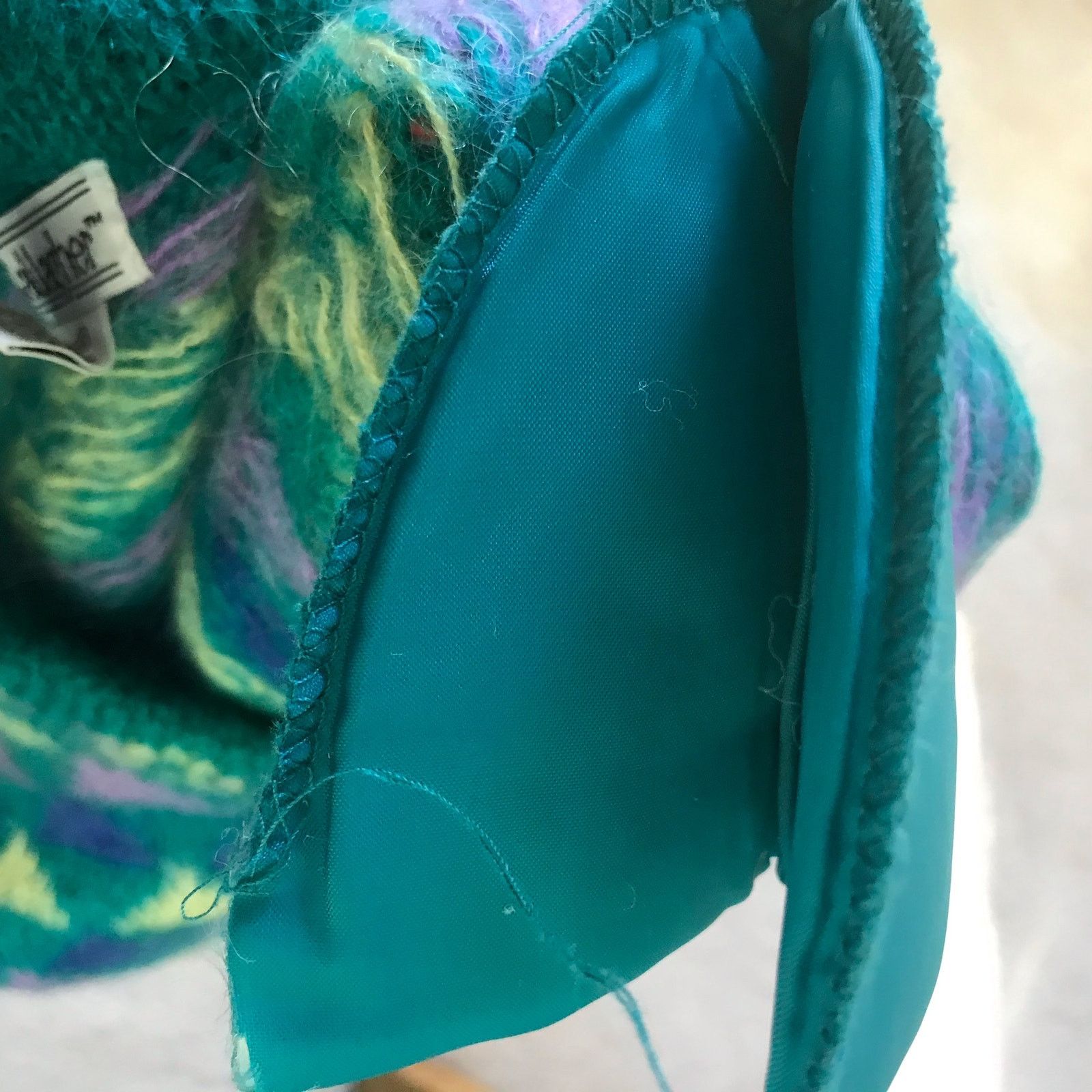 Vintage Vintage Gallagher Mohair Snowflake Green Purple Sweater Sz S Size S / US 4 / IT 40 - 9 Thumbnail