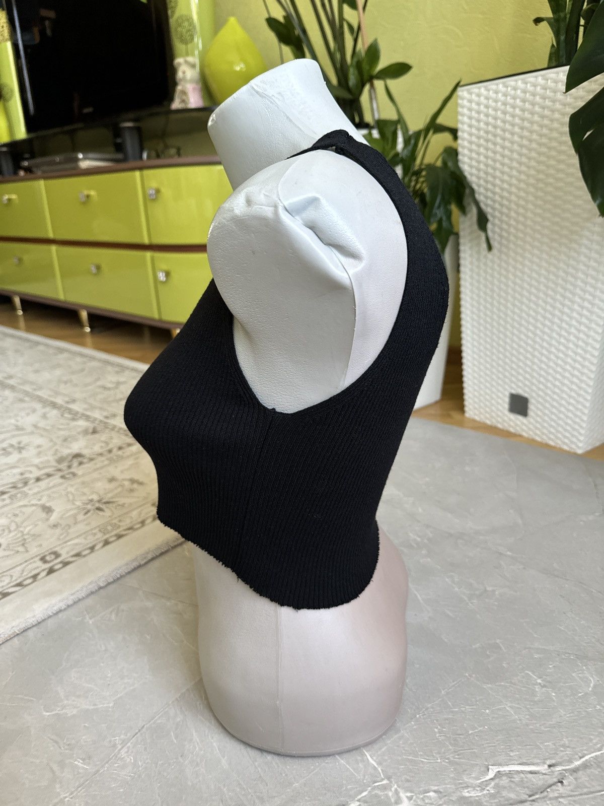 Roberto Cavalli Vintage Y2K Roberto Cavalli Ribbed Crop Top V-Neck Avantgard Size XS / US 0-2 / IT 36-38 - 7 Thumbnail