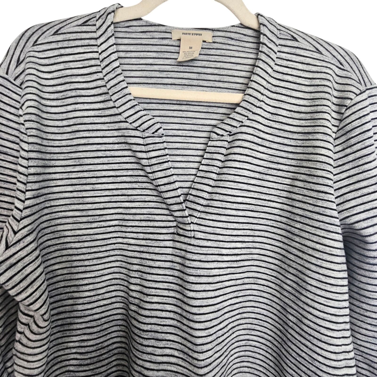 Duluth Trading Company Duluth Trading Co. Sweater w Pockets Gray Black Striped M Size M / US 6-8 / IT 42-44 - 2 Thumbnail