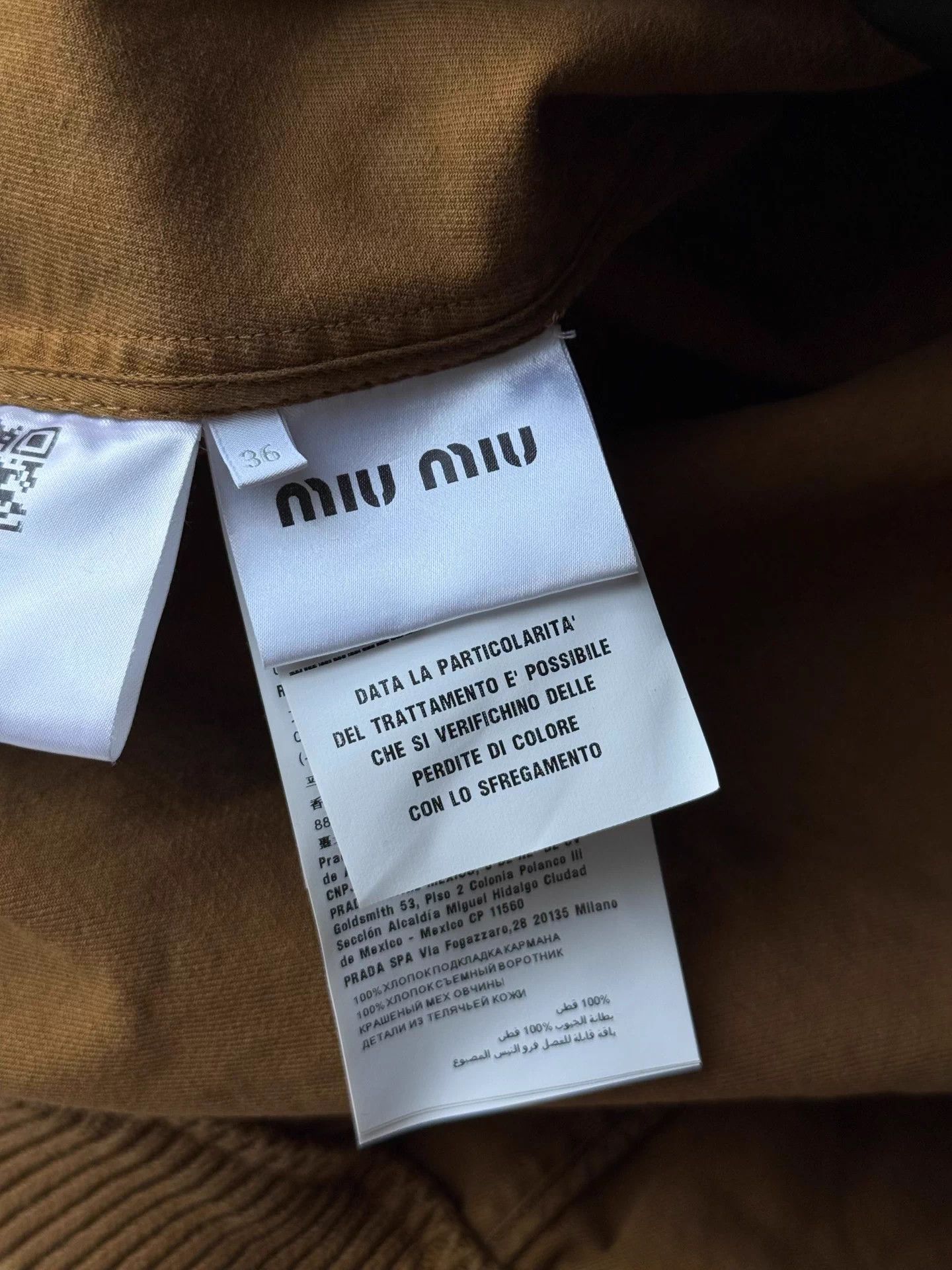 Other Miu Miu Runway Dark Brown Fur Collar Denim Down Jacket Size XS / US 0-2 / IT 36-38 - 6 Thumbnail