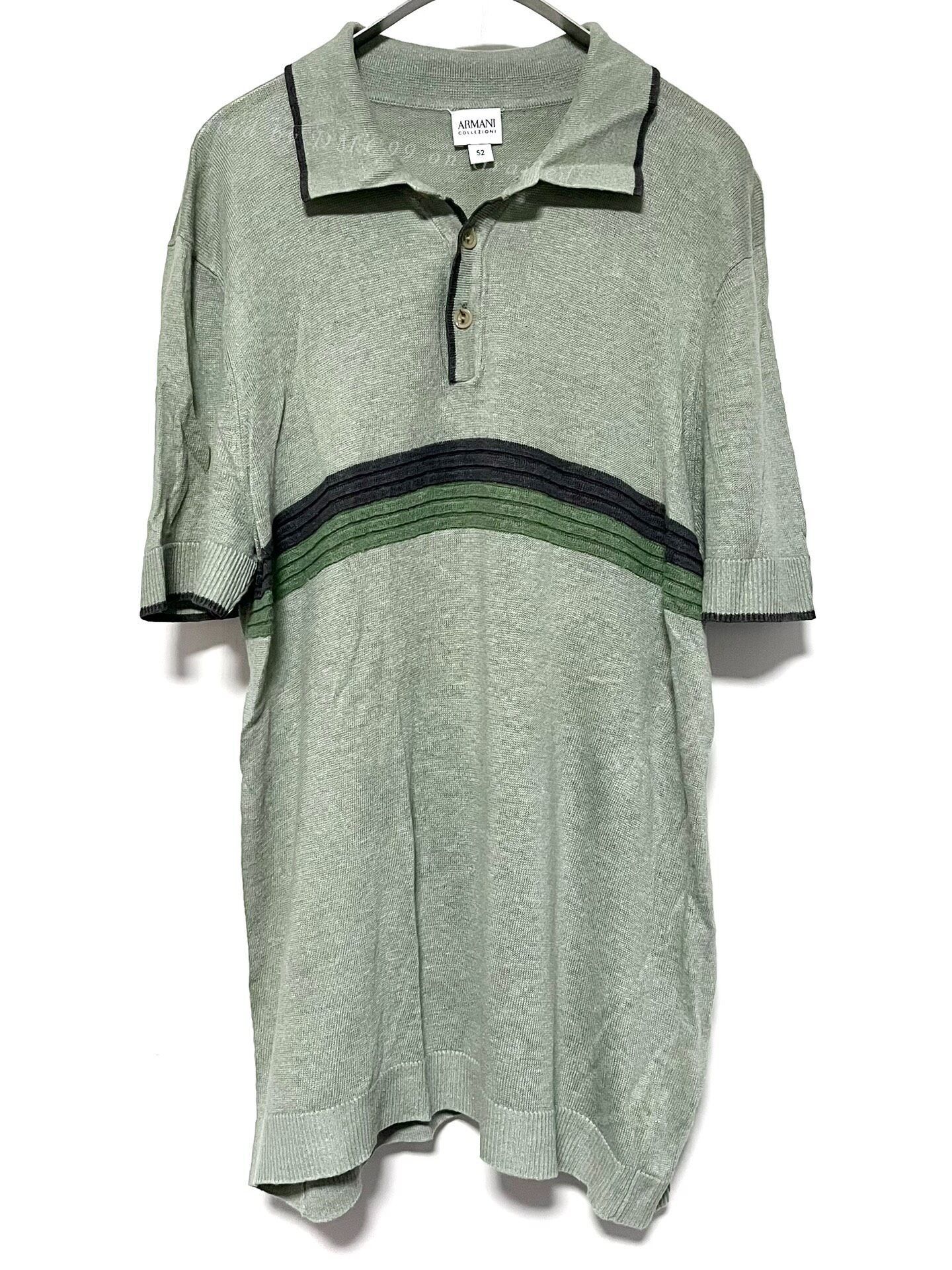 Armani Armani Collezioni Linen Polo Shirt Size US L / EU 52-54 / 3 - 1 Thumbnail