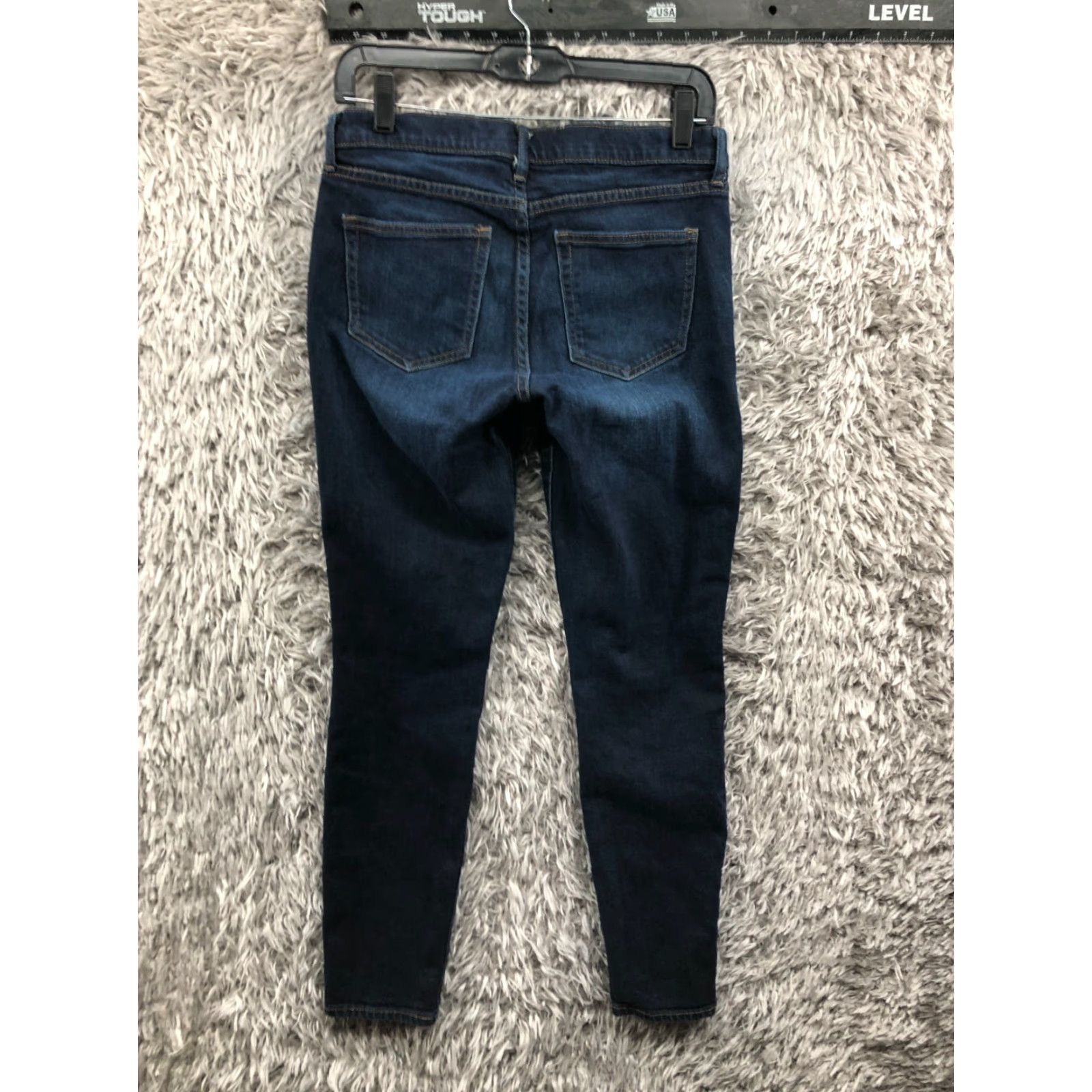 Gap Gap 1969 Jeans Skinny Denim Dark Wash Blue Size 28 Womens Regular Rise 5-Pocket Button Zipper Cotton Vintage: No (note: do not include N/A) Size 28" / US 6 / IT 42 - 5 Thumbnail