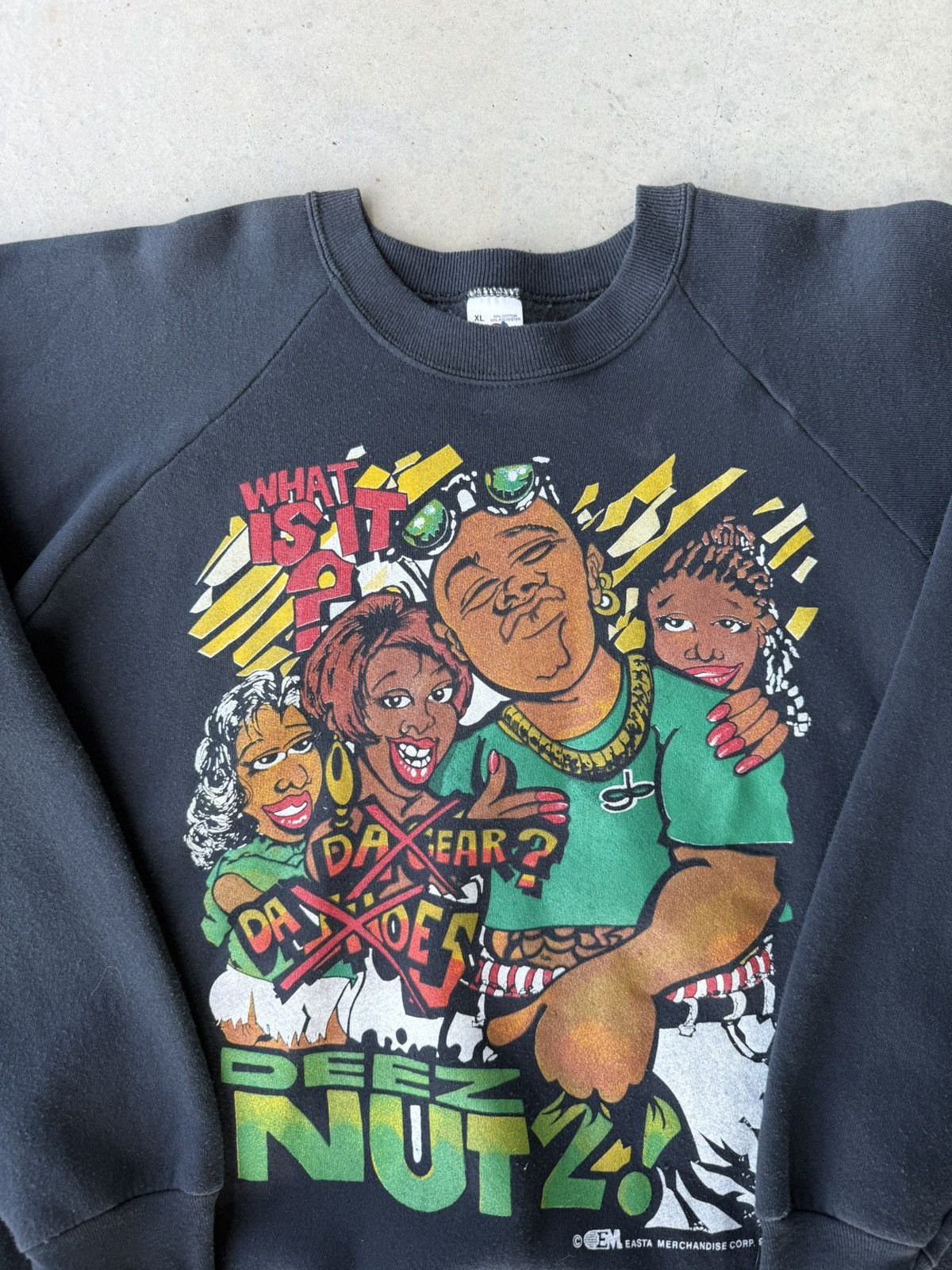 Vintage Vintage 90s Black Love What Is That, Deez Nutz Hbcu Crewneck Size US XL / EU 56 / 4 - 2 Thumbnail