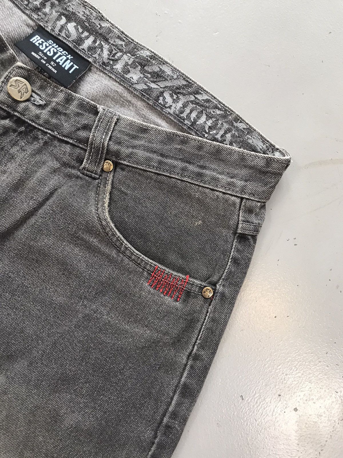 Designer × Vintage Vintage shock resistant embroidered jort Size US 35 - 7 Thumbnail