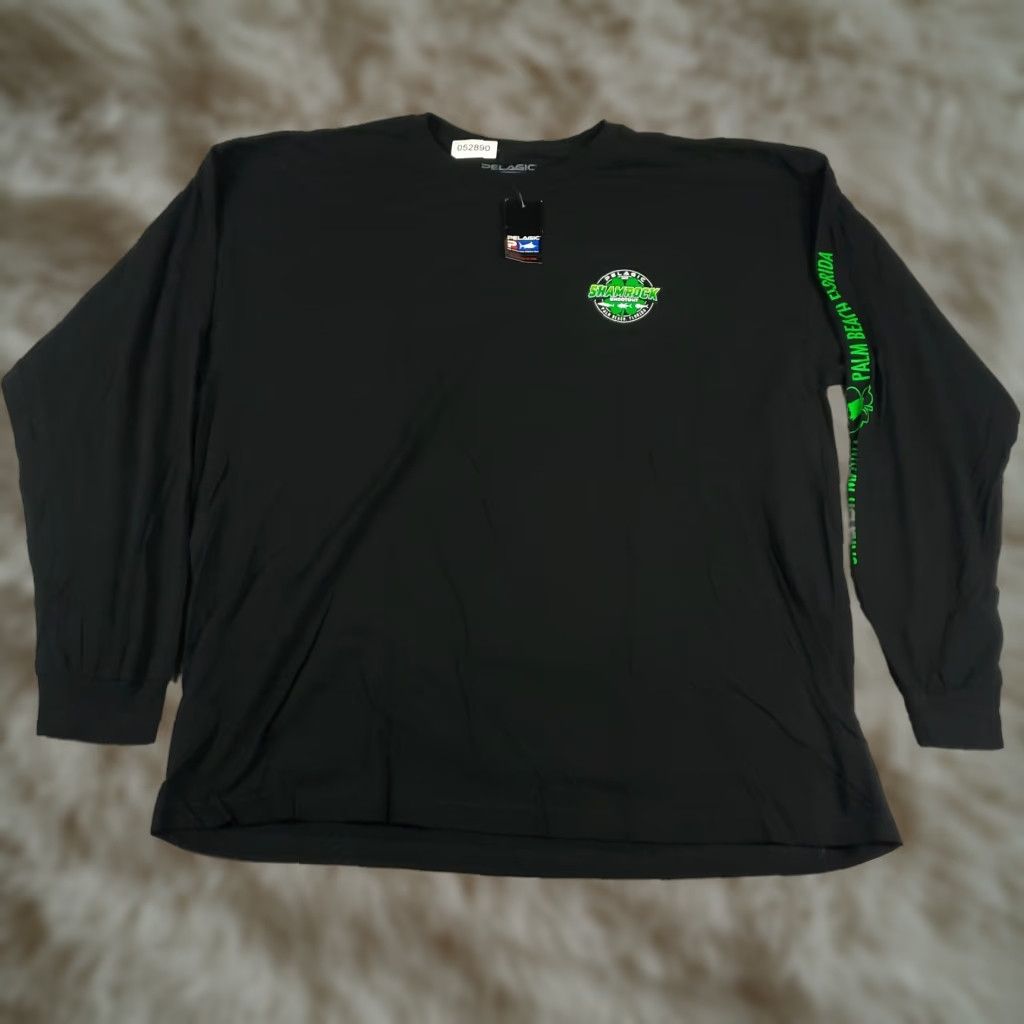 Vintage Pelagic T Shirt Mens 2XL Black Palm Beach Shamrock Graphic Long Sleeve Shirt Mens Black Palm Beach Shamrock Graphic Long Sleeve Pelagic 2XL Mens Shirt Size US XXL / EU 58 / 5 - 1 Thumbnail