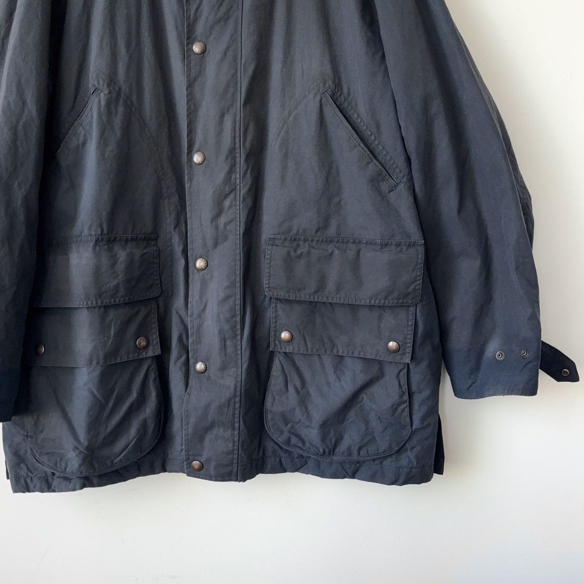 Polo Ralph Lauren Vintage Oilcloth Waxed Cotton Jacket Navy Barn Coat Field Size US XL / EU 56 / 4 - 7 Thumbnail