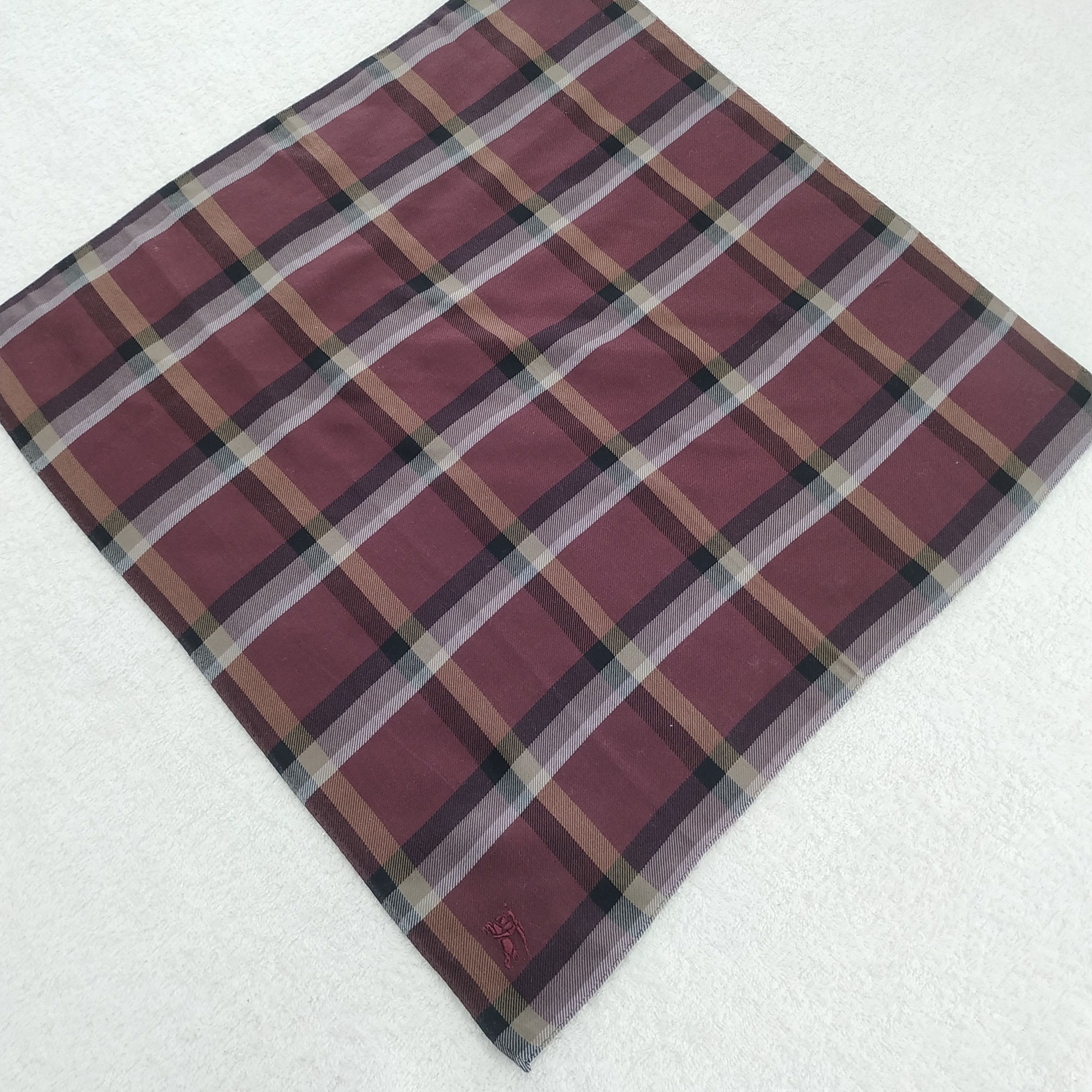 Burberry × Vintage Burberry Bandana / Handkerchief / Neckerchief - S012 Size ONE SIZE - 4 Thumbnail
