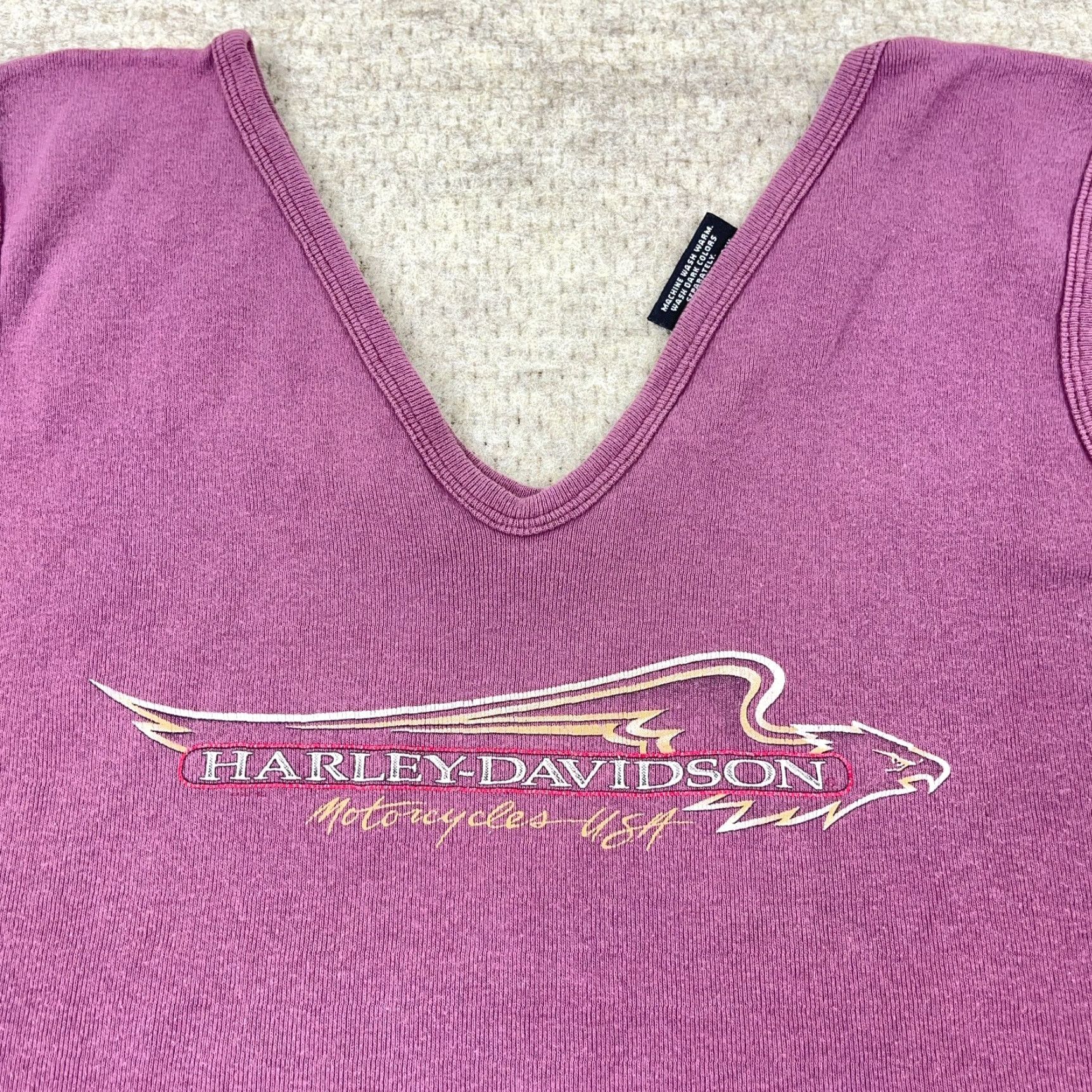Harley Davidson VINTAGE Harley-Davidson Tank Top Women XL Purple 2000s Y2K Graphic Print Sleeveless Faded Eagle Size XL / US 12-14 / IT 48-50 - 4 Thumbnail