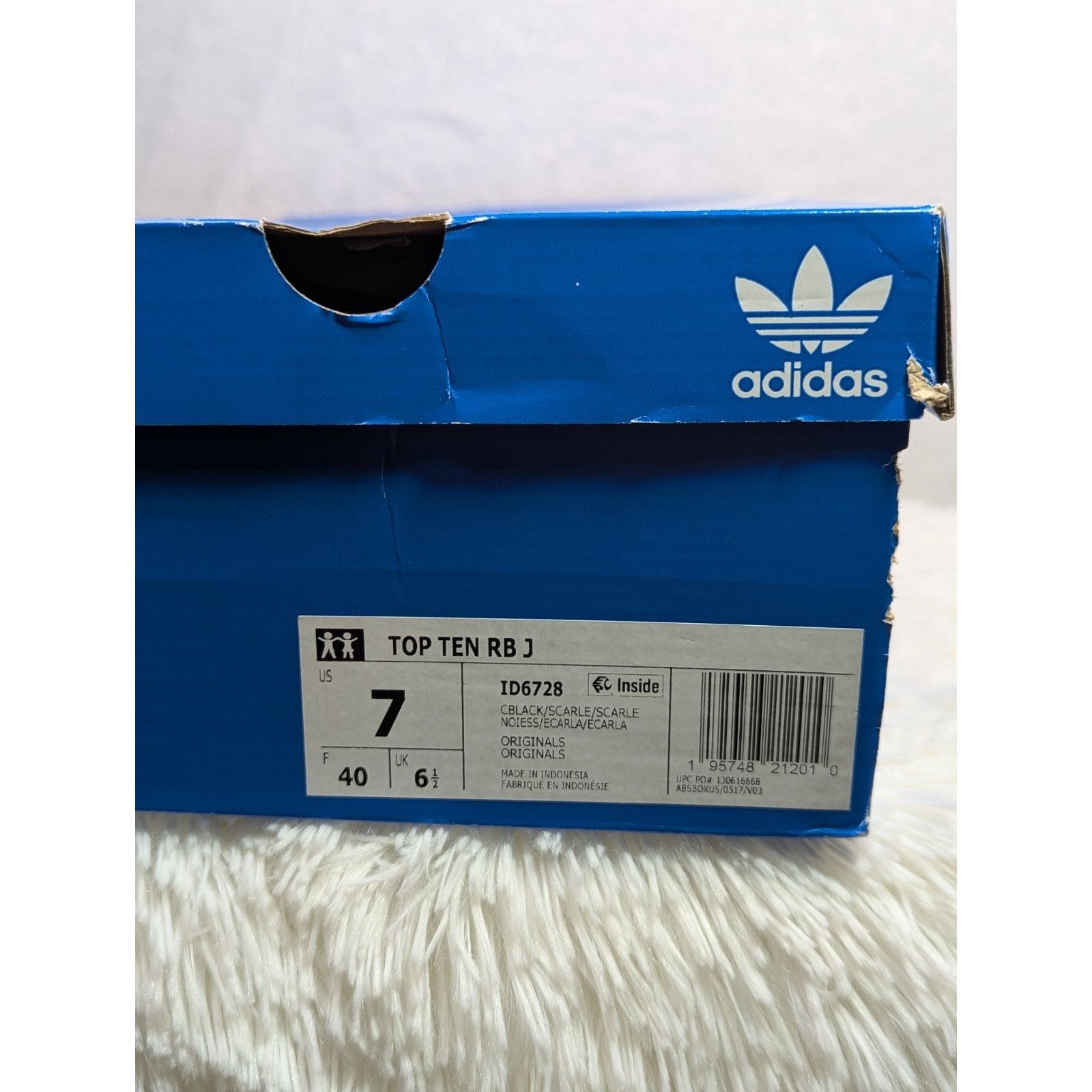 Adidas Adidas Top Ten RB J Black Red Sneakers ID6728 Size 7Y Size US 6.5 / EU 39-40 - 3 Thumbnail
