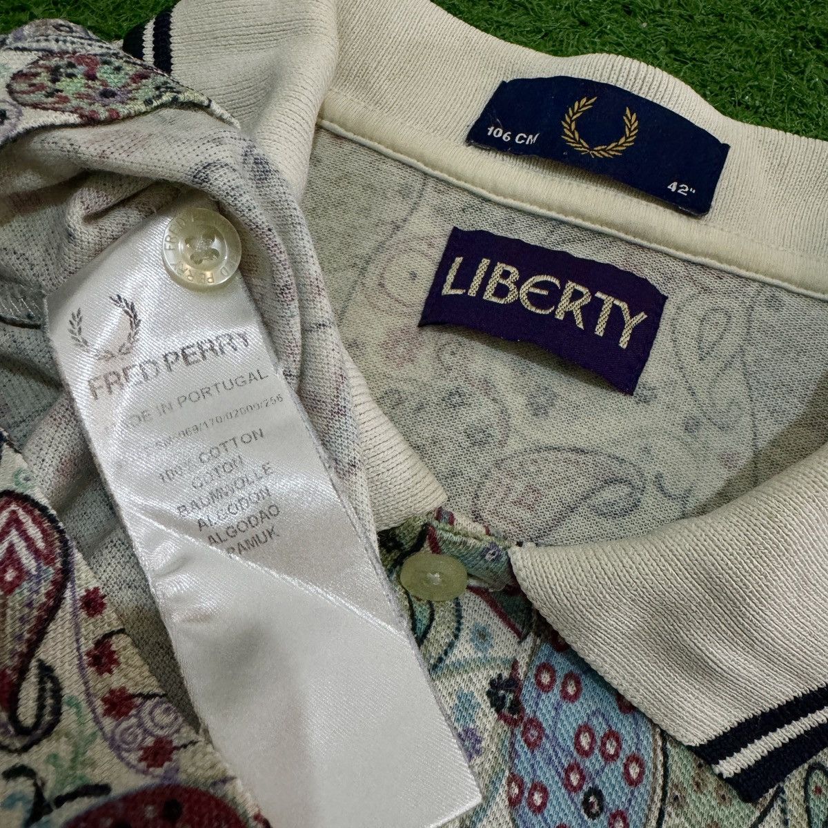 Other FRED PERRY X Liberty London 'PAISLEY' Twin Tapped Polo Tee Size US M / EU 48-50 / 2 - 9 Thumbnail