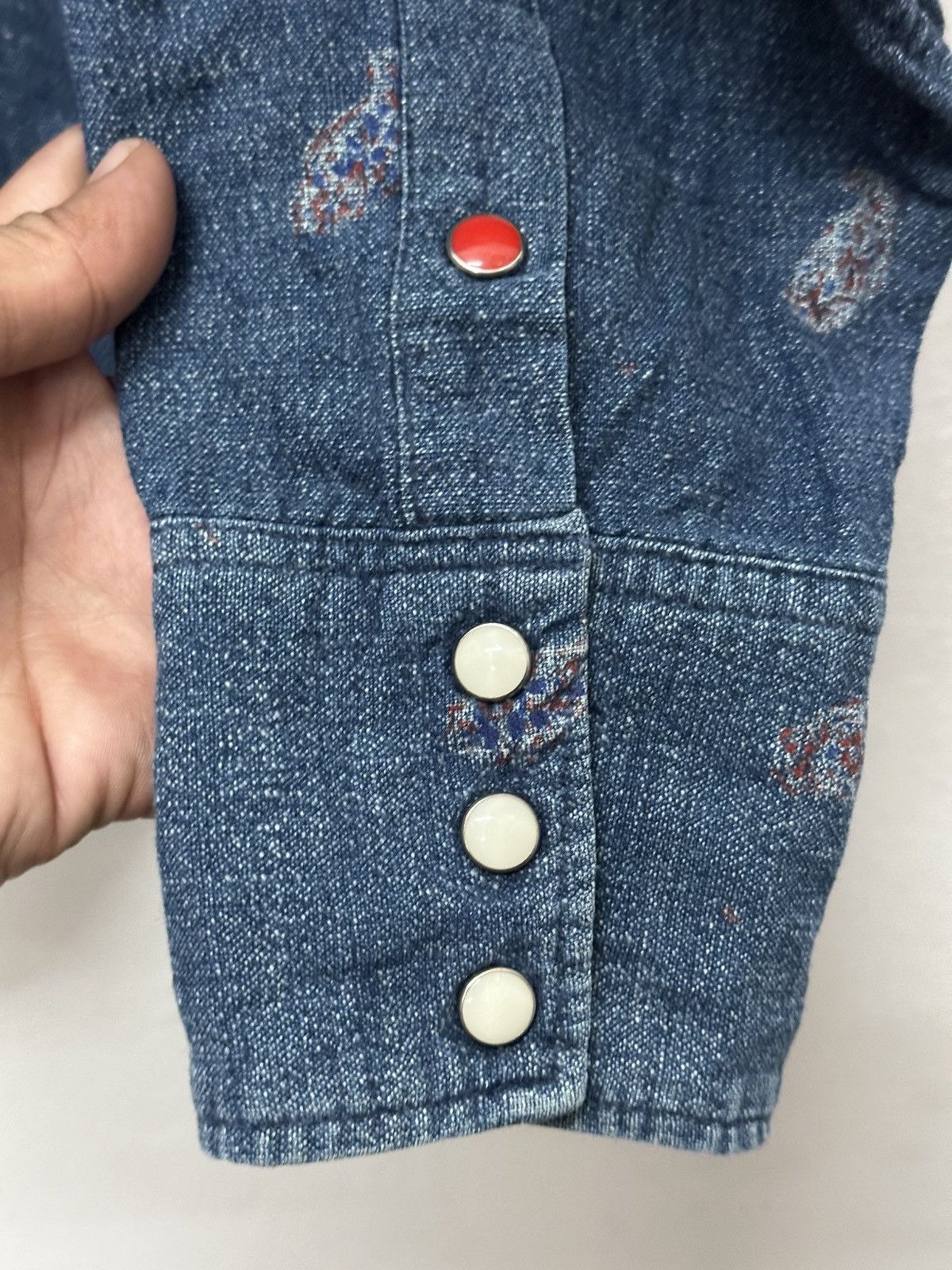 45rpm 45R/45RPM☆Indigo Dyed Paisley L/S Western Snap Button Size US M / EU 48-50 / 2 - 10 Thumbnail