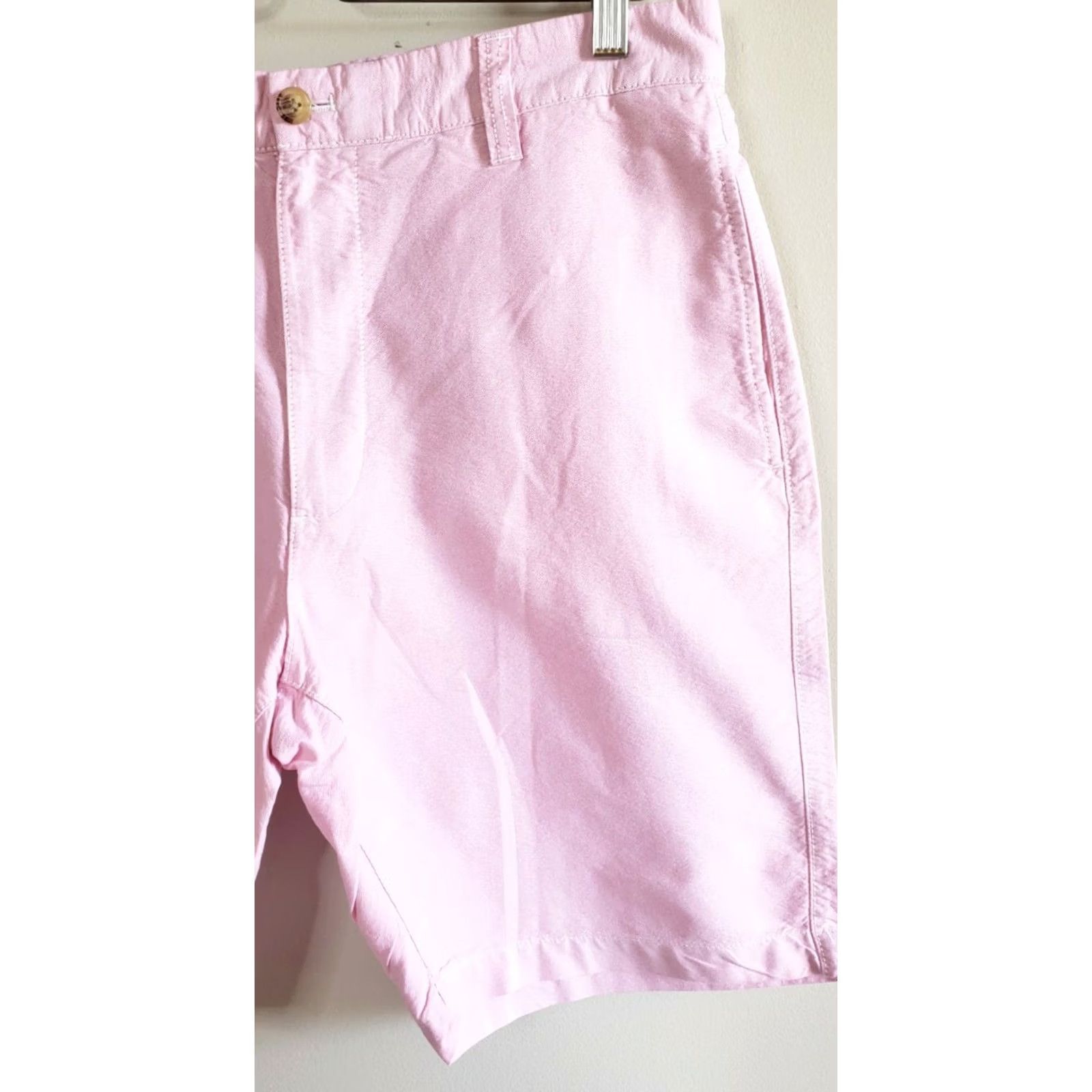 Chaps Chaps Bermuda Shorts Mens 34 Pink Light Weight Cotton 5 Pockets Flat Front Zip Button Classic 9 Inseam Regular Size W34 Size US 34 / EU 50 - 2 Thumbnail