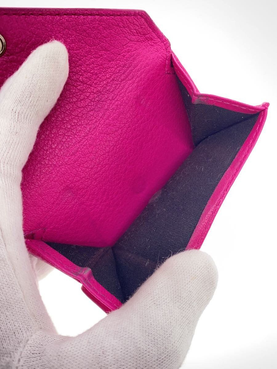 Balenciaga Balenciaga Paper Tiny Leather Bi-Fold Wallet Pink Size ONE SIZE - 5 Thumbnail
