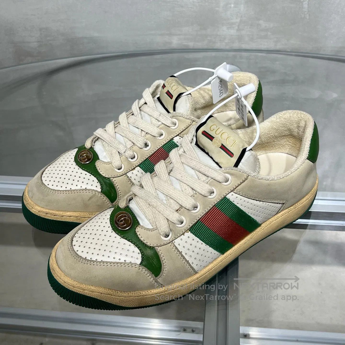 Gucci Guicci Dirty shoes Gray-green Size US 7 / IT 37 - 1 Thumbnail