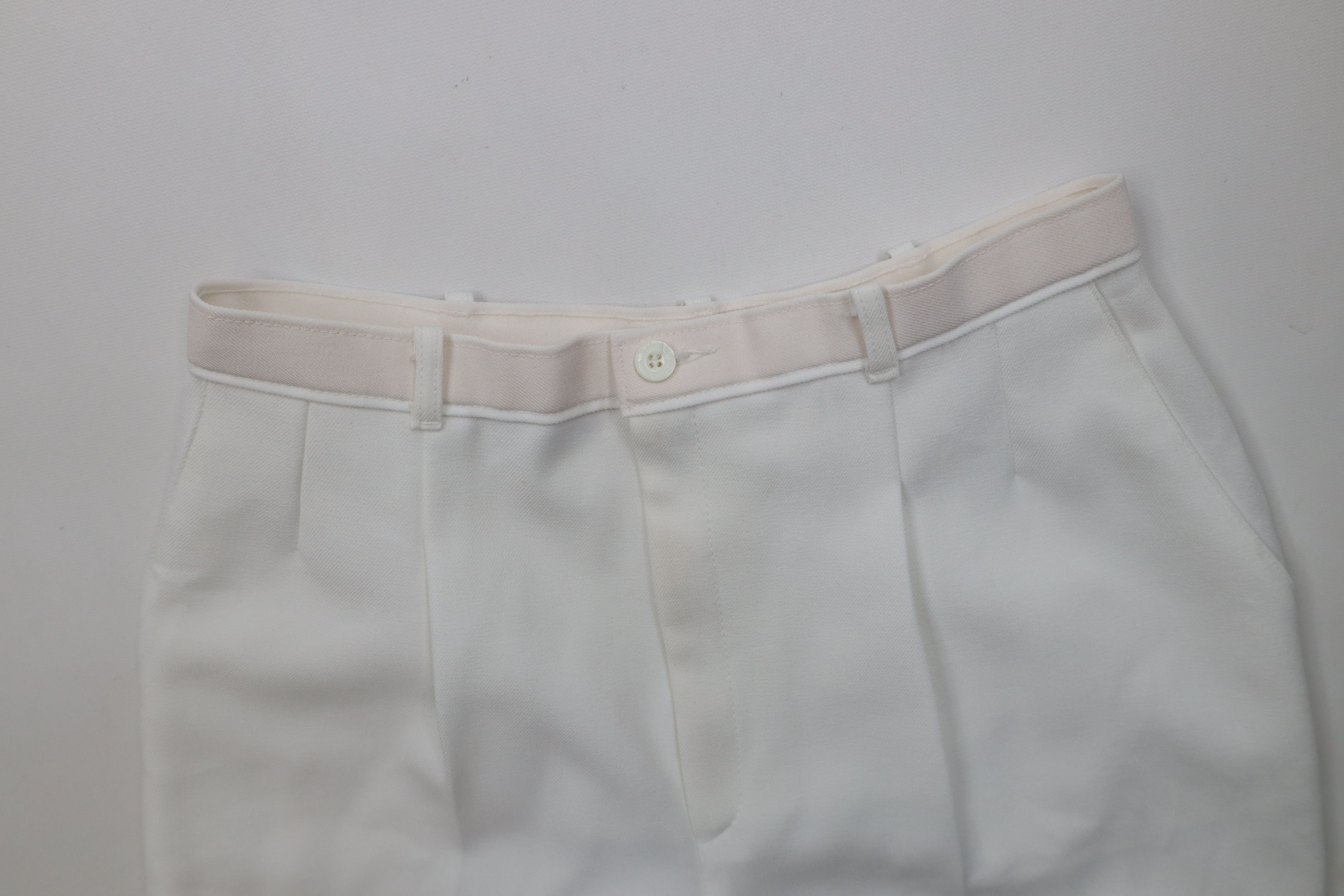 Levi's Vintage 70s 80s Levis Fit Pleated Knit Chino Pants White USA Size 28" / US 6 / IT 42 - 5 Thumbnail