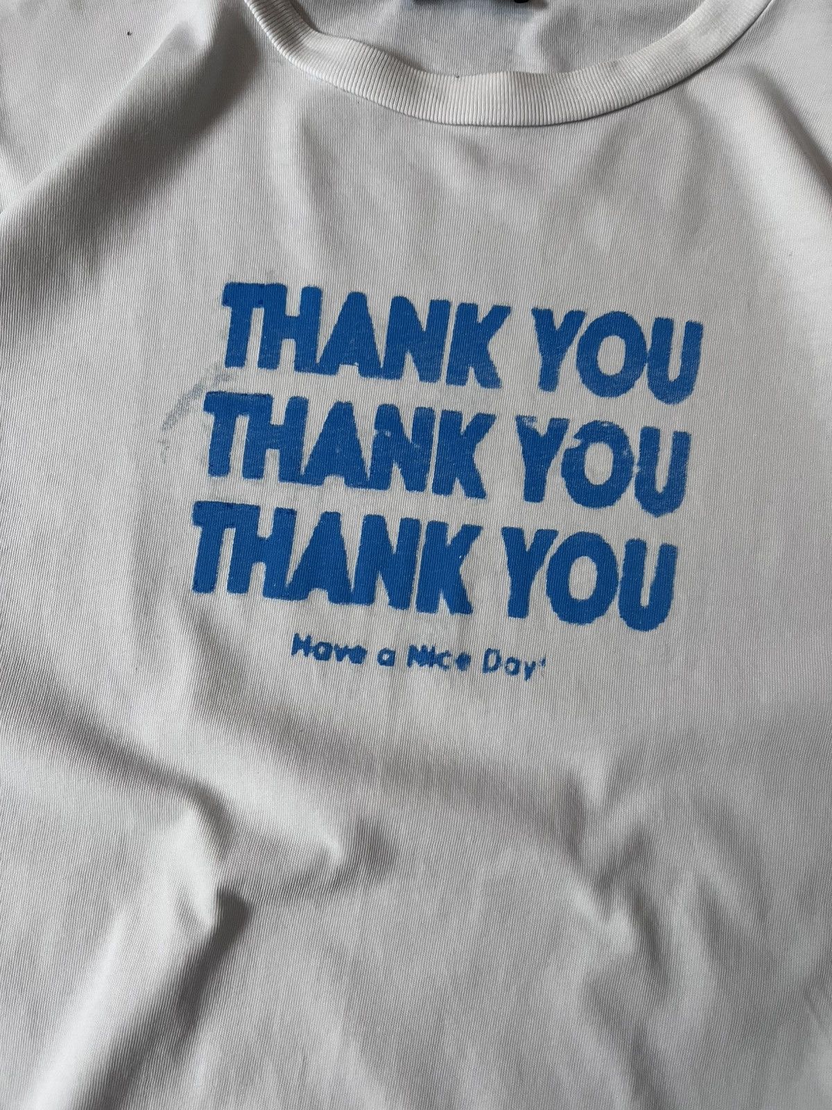 Raf Simons Raf Simons A/W 2017 "Thank You" white T-shirt Size US L / EU 52-54 / 3 - 2 Thumbnail