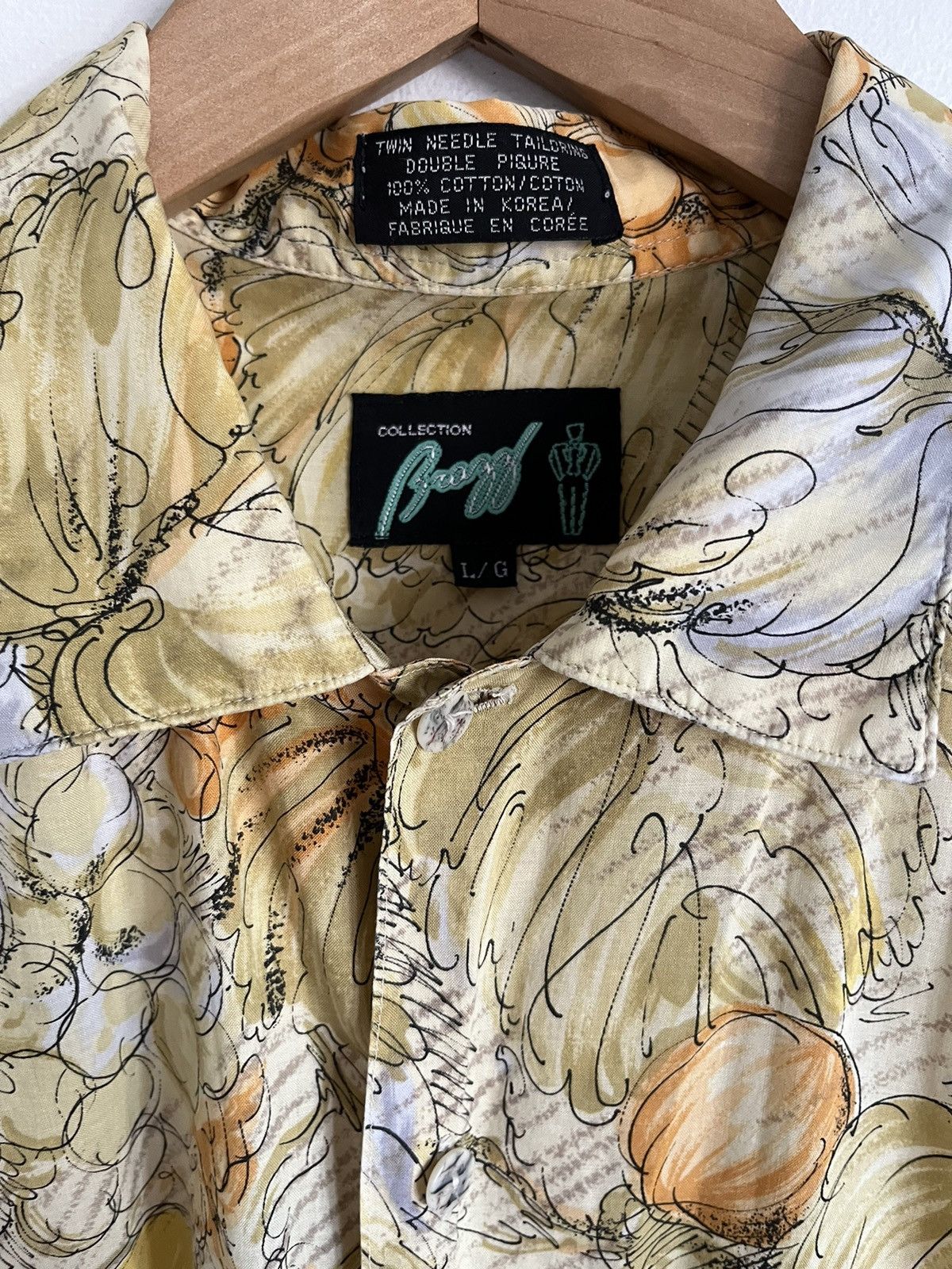 Japanese Brand × Vintage Silky Hawaiian Fruit Floral Button Up Shirt Cotton Korea Size US L / EU 52-54 / 3 - 2 Thumbnail