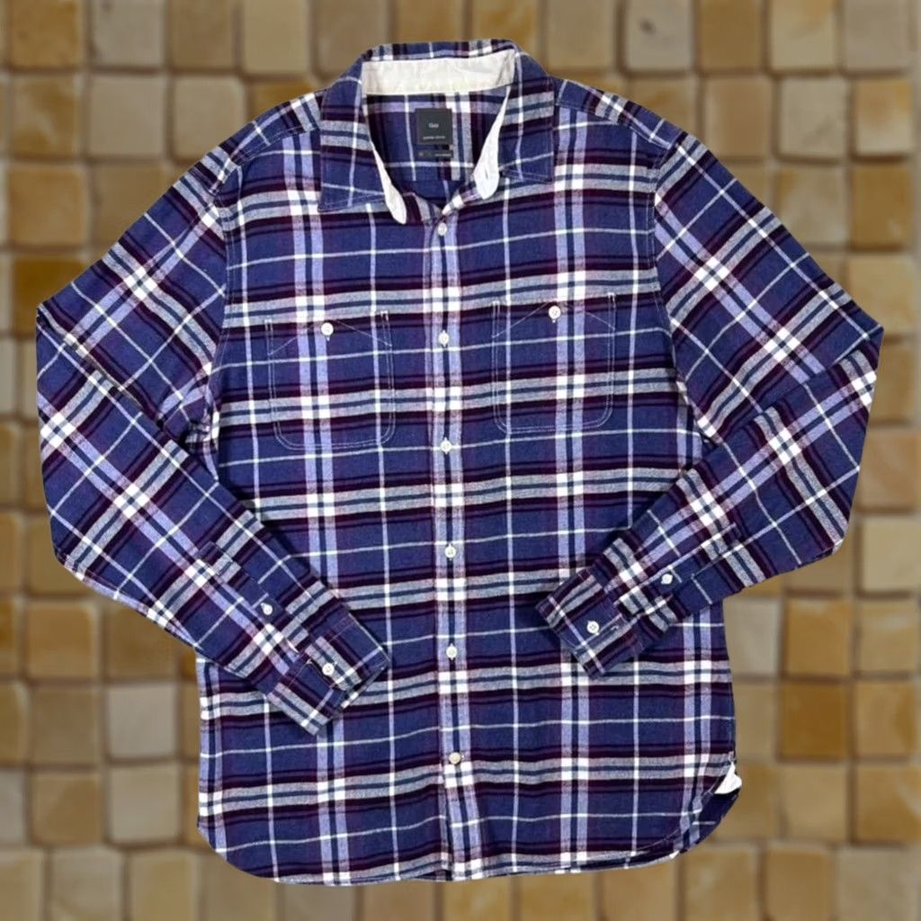 Gap GAP Classic Multi Plaid Check Long Sleeve Cotton Flannel Shirt Medium Size US M / EU 48-50 / 2 - 1 Thumbnail