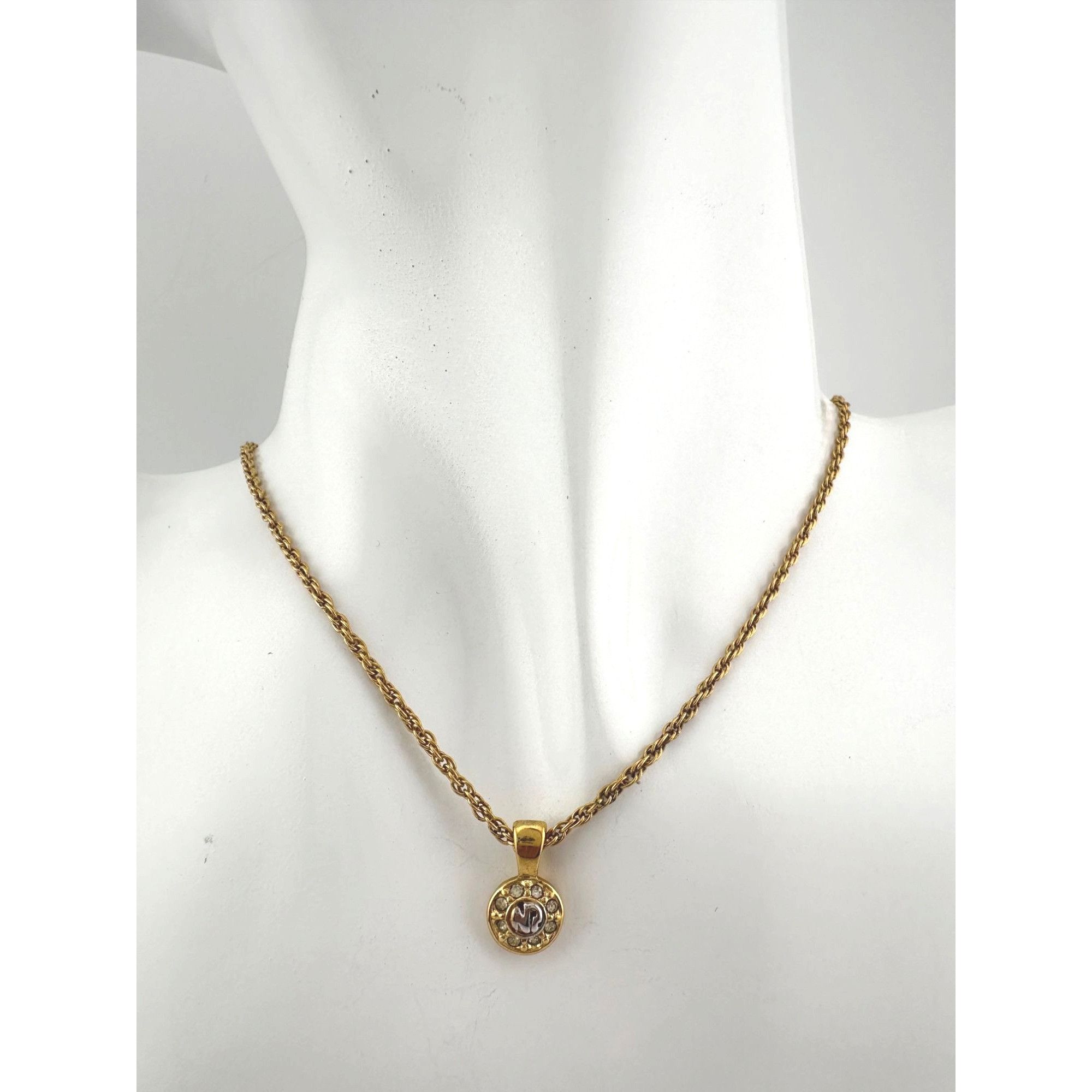 Nina Ricci Nina Ricci Round Rhinestone Necklace Size ONE SIZE - 7 Thumbnail