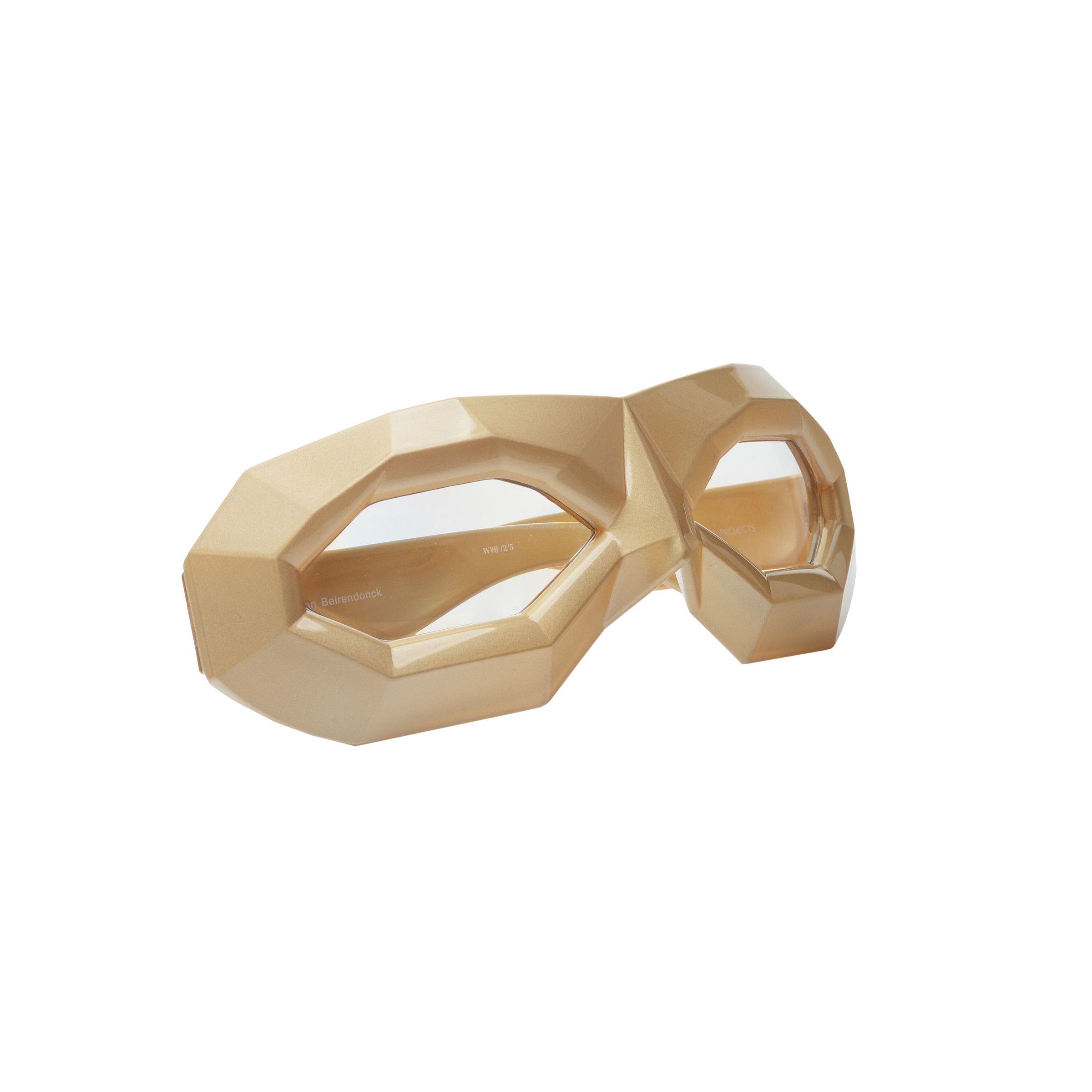 Linda Farrow × Walter Van Beirendonck Walter Van Beirendonck SS2011 Copper Gold Diamond Sunglasses Size ONE SIZE - 1 Thumbnail