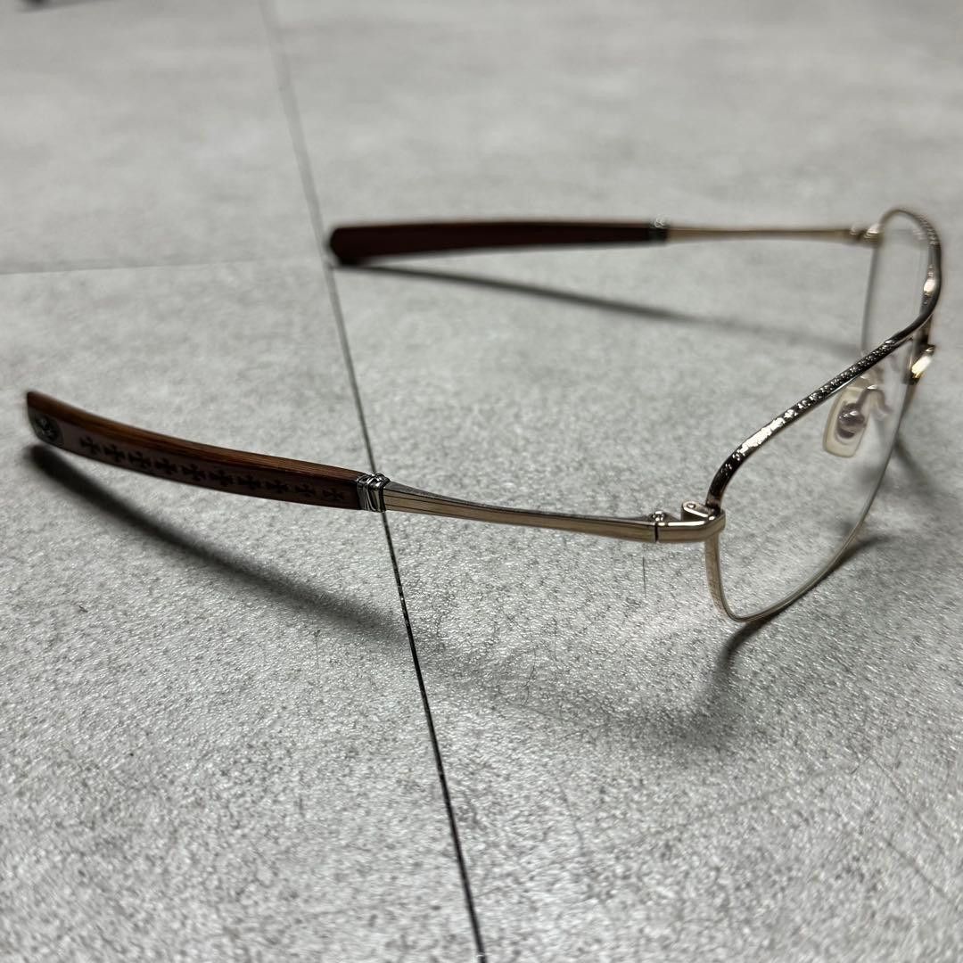 Chrome Hearts CHROME HEARTS SKYSAW II Glasses Brown / Silver Size ONE SIZE - 4 Thumbnail