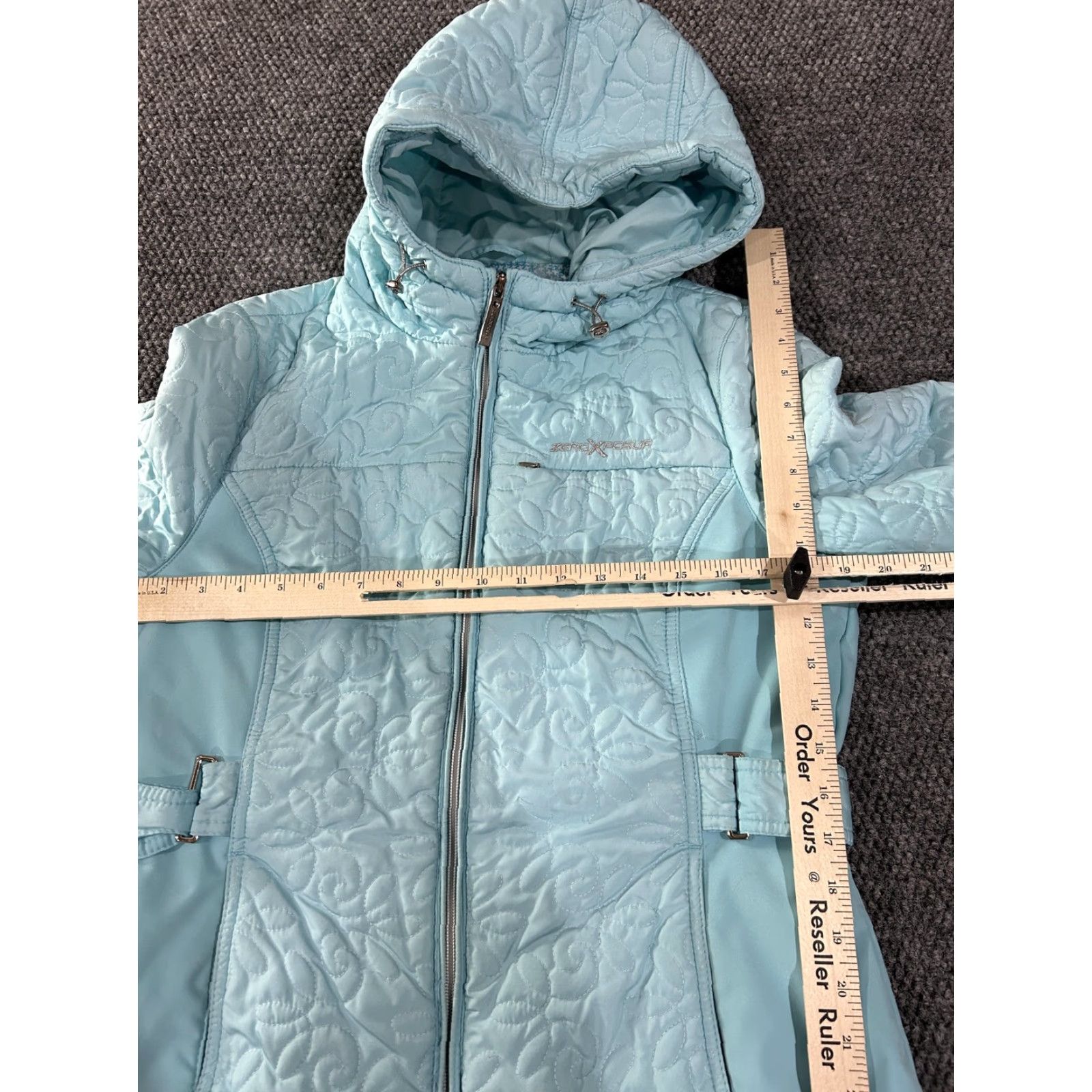 ZeroXposur ZeroXposur Jacket Womens M Blue Quilted Hooded Full Zip Insulated Floral Size M / US 6-8 / IT 42-44 - 5 Thumbnail