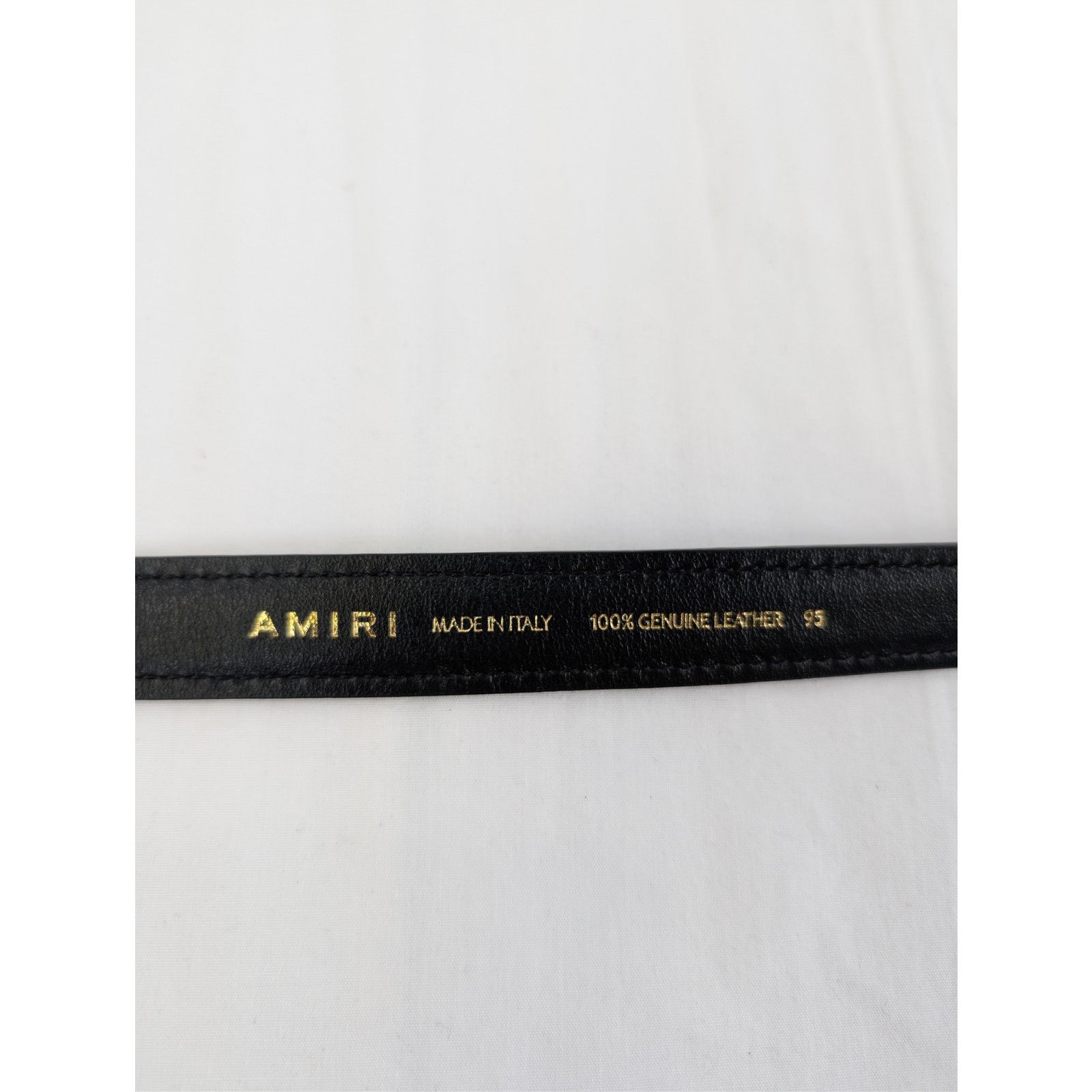 Amiri o1rshd1 Q:3 / Size: 95cm / MA 2 Cm Belt in Gold/Black Size 38 - 8 Thumbnail