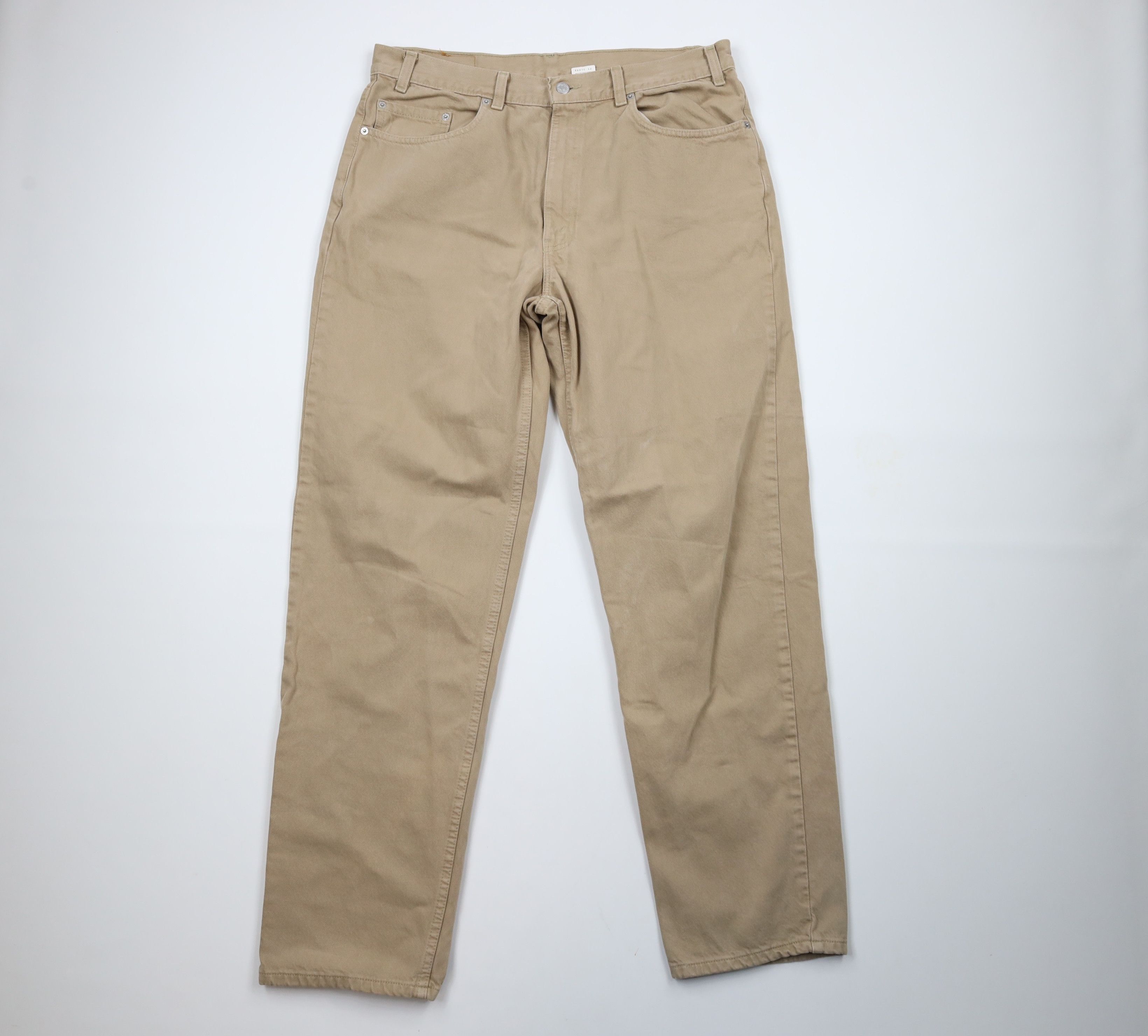 Levi's × Vintage Vintage 90s Levis 550 Relaxed Fit Denim Jeans Beige USA Size US 36 / EU 52 - 1 Thumbnail