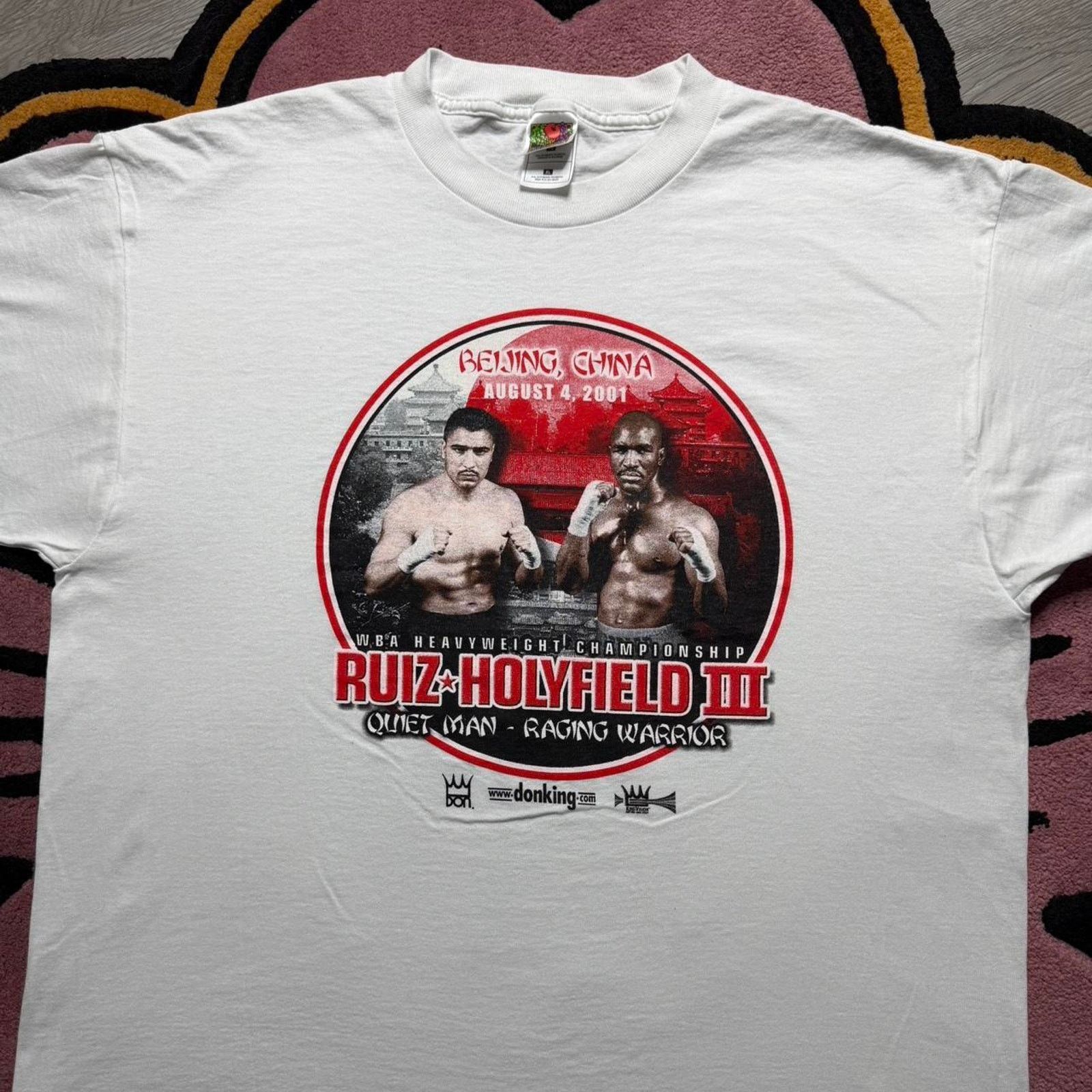 Vintage Vintage John Ruiz vs Evander Holyfield WBA Boxing T-shirt Size US XL / EU 56 / 4 - 2 Thumbnail