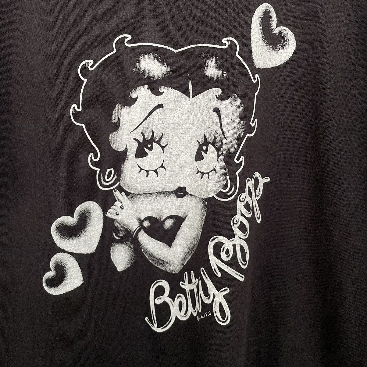 Cartoon Network × Vintage Vintage 90s Betty Boop Faded Black T Shirt Size US M / EU 48-50 / 2 - 2 Thumbnail