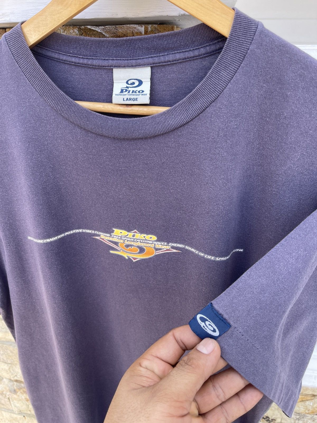 Vintage Last Drop🔥Steals🔥Vintage90s Piko Hawaiian Longboard Surf Tee Size US L / EU 52-54 / 3 - 5 Thumbnail
