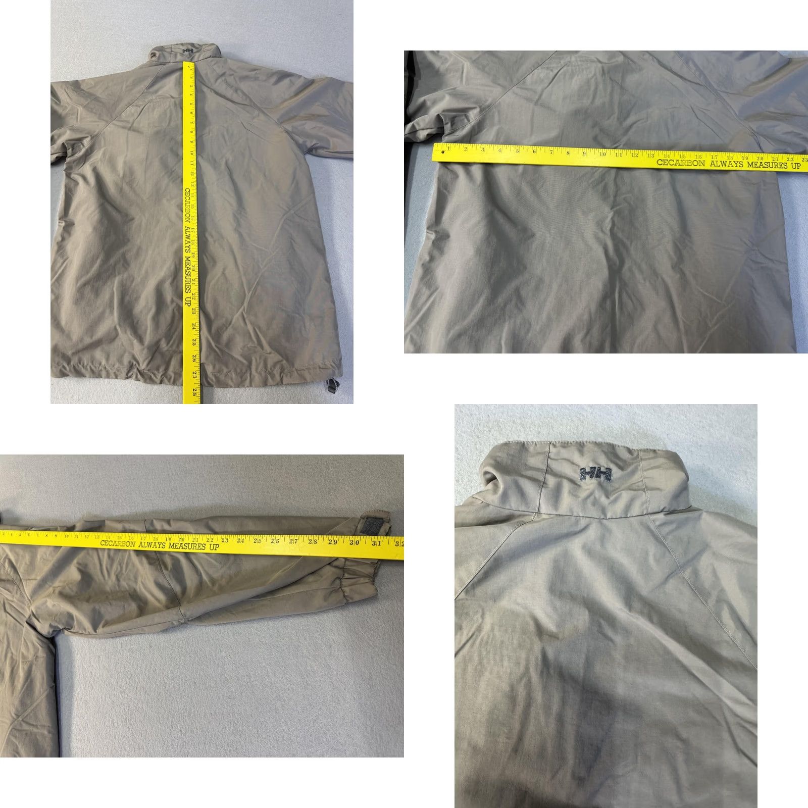 Helly Hansen Helly Hansen Jacket Mens Medium Taupe Gray Fleece Lined Full Zip Windbreaker Size US M / EU 48-50 / 2 - 8 Thumbnail