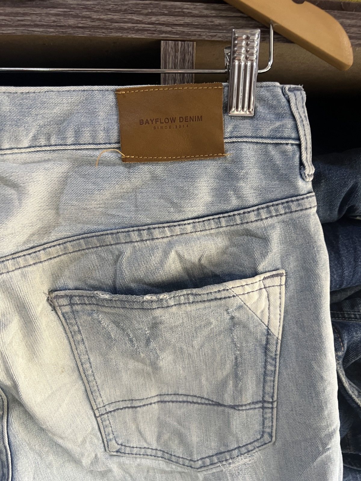 Japanese Brand 🔥Bayflow Denim Slim Skinny Distressed Denim Size US 33 - 13 Thumbnail