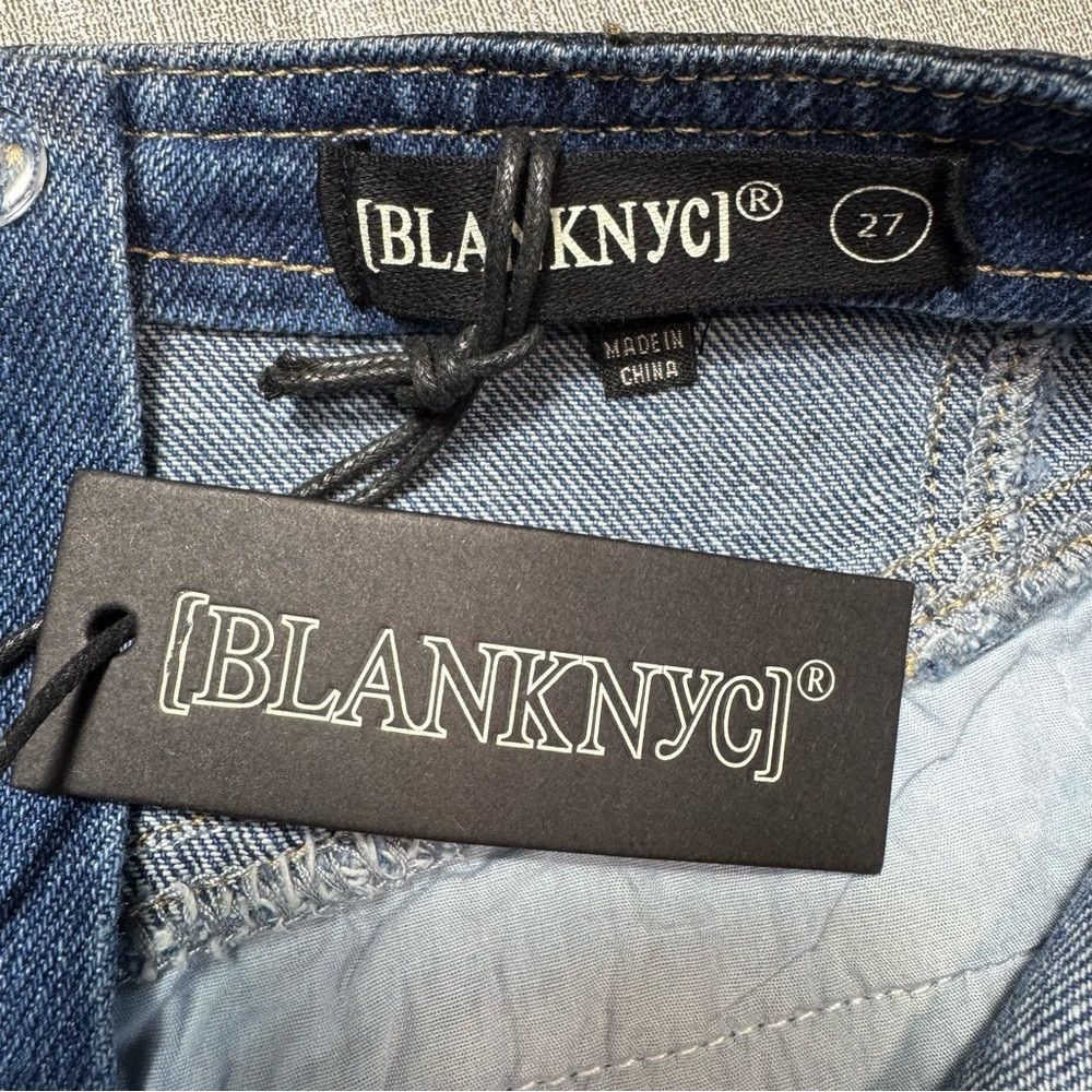 BLANKNYC NWT New Blank NYC Denim Coated Metallic Heart Mini Skirt Si Size 27" / US 4 / IT 40 - 6 Thumbnail