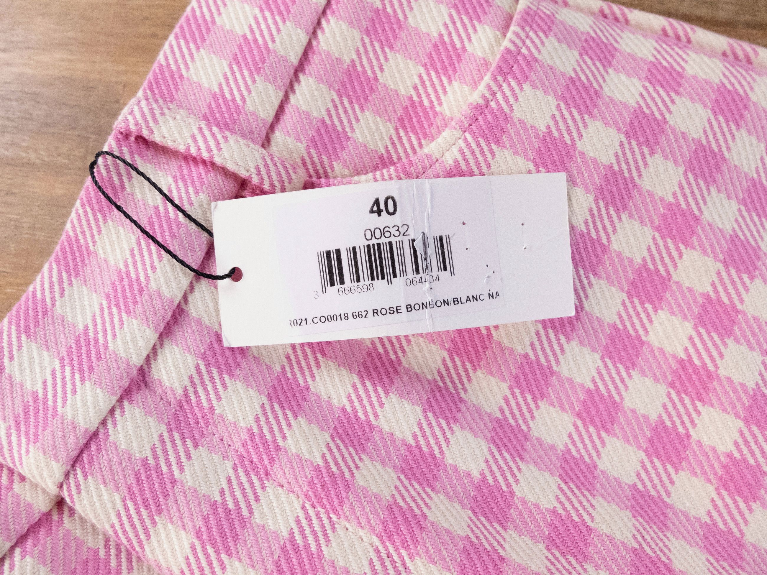 AMI AMI Paris pink white gingham check cropped high waist pants Size 28" / US 6 / IT 42 - 6 Thumbnail