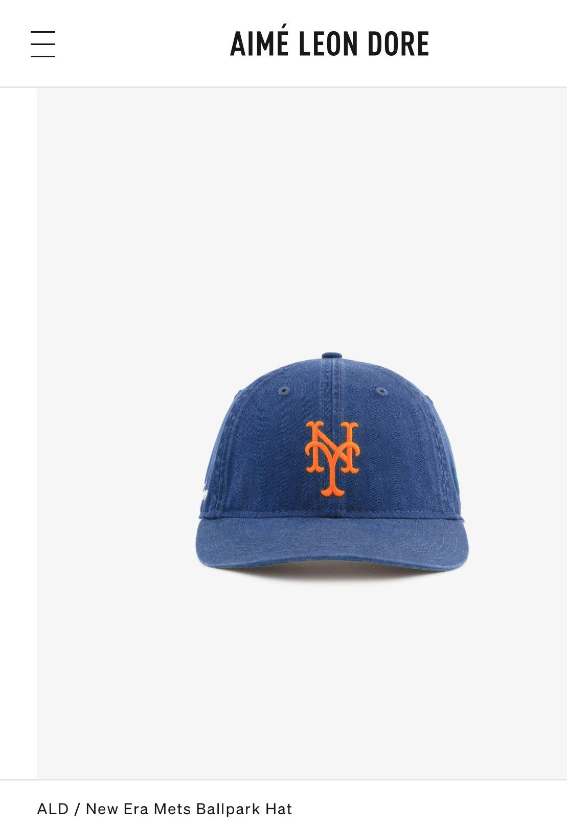 Aime Leon Dore × New Era NEW ALD x New Era Mets Ballpark Hat Size ONE SIZE - 9 Thumbnail