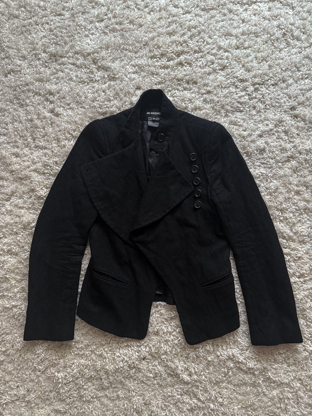 Ann Demeulemeester Ann Demeulemeester Wool Fencing Jacket Size US S / EU 44-46 / 1 - 2 Thumbnail