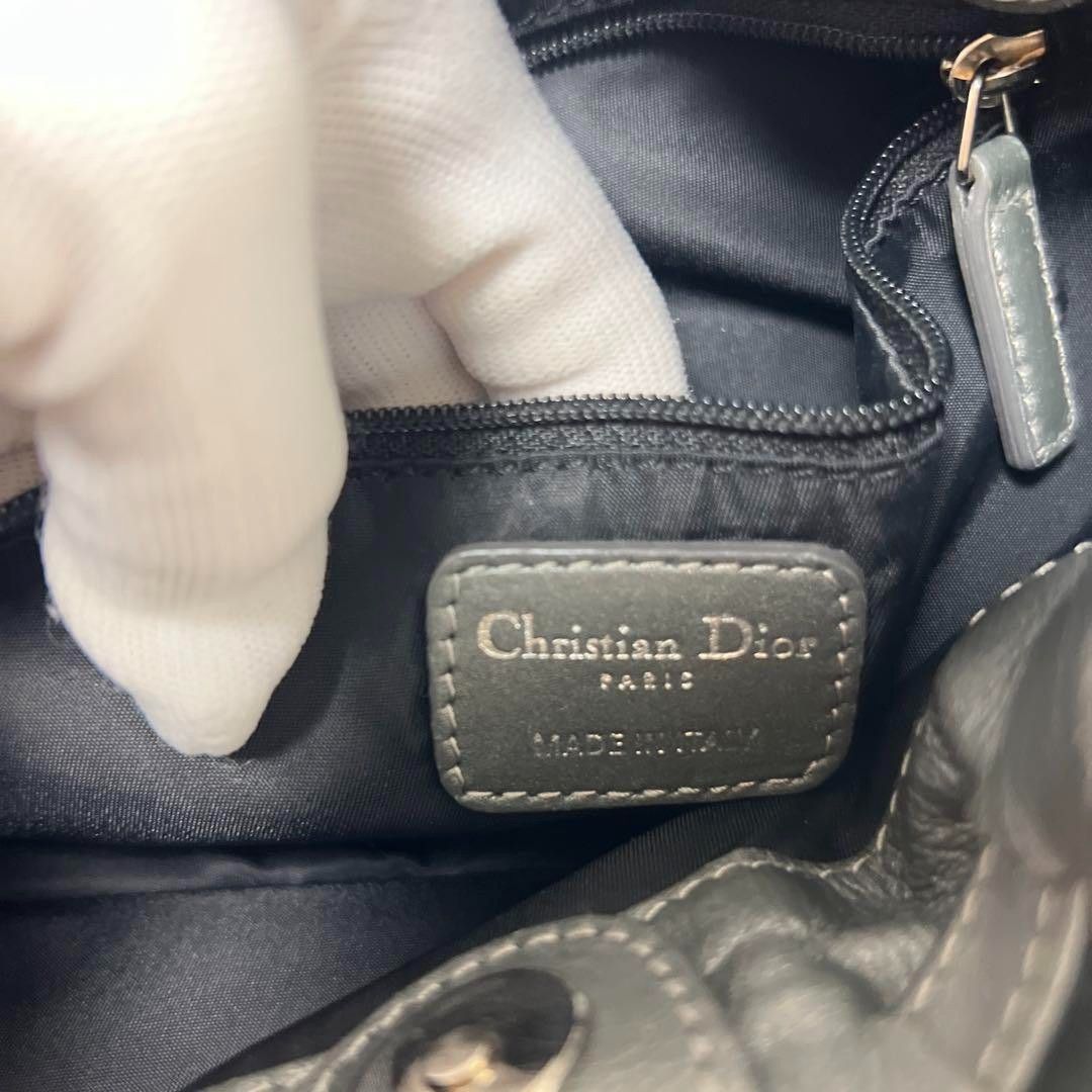 Dior Dior - Cannage handbag quilted nylon gray logo Size ONE SIZE - 7 Thumbnail