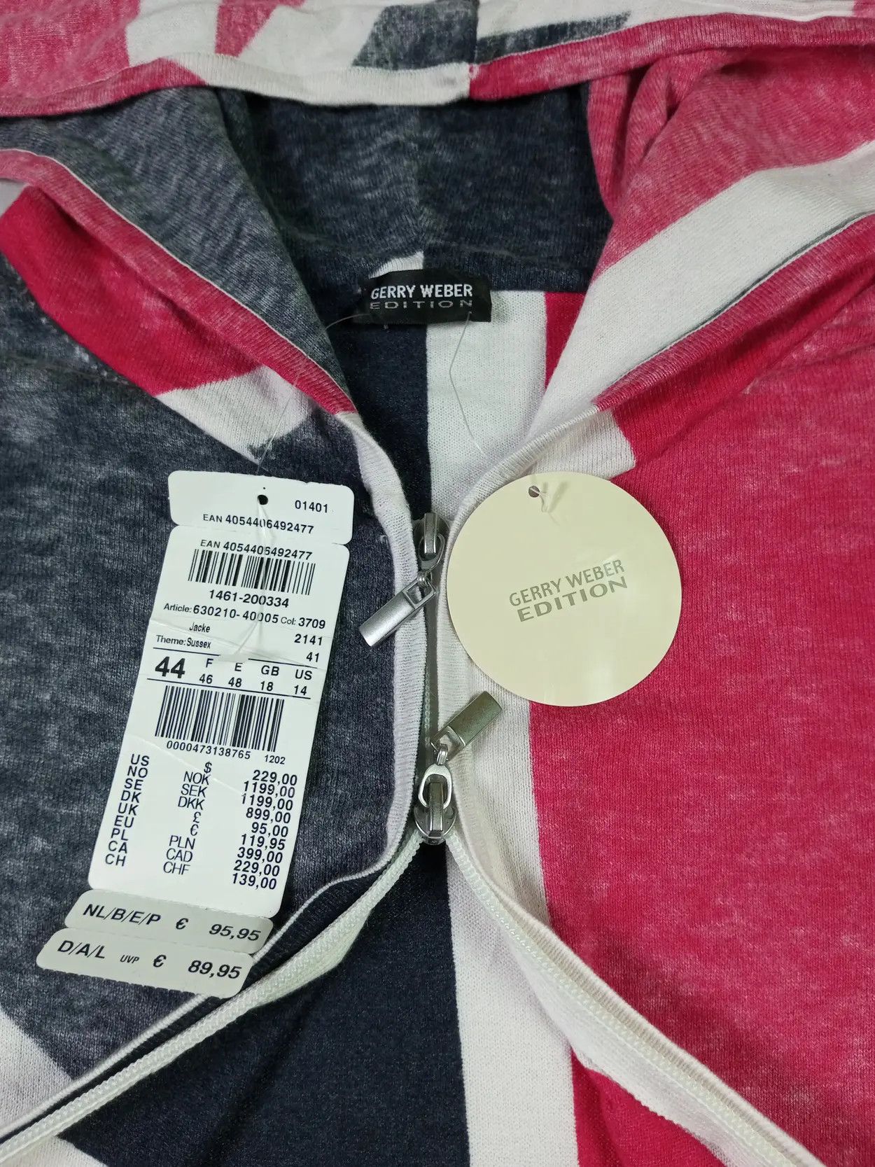 Designer × Japanese Brand Gerry Weber Zipper Hoodie Union Jack All Over Print Size US L / EU 52-54 / 3 - 20 Thumbnail