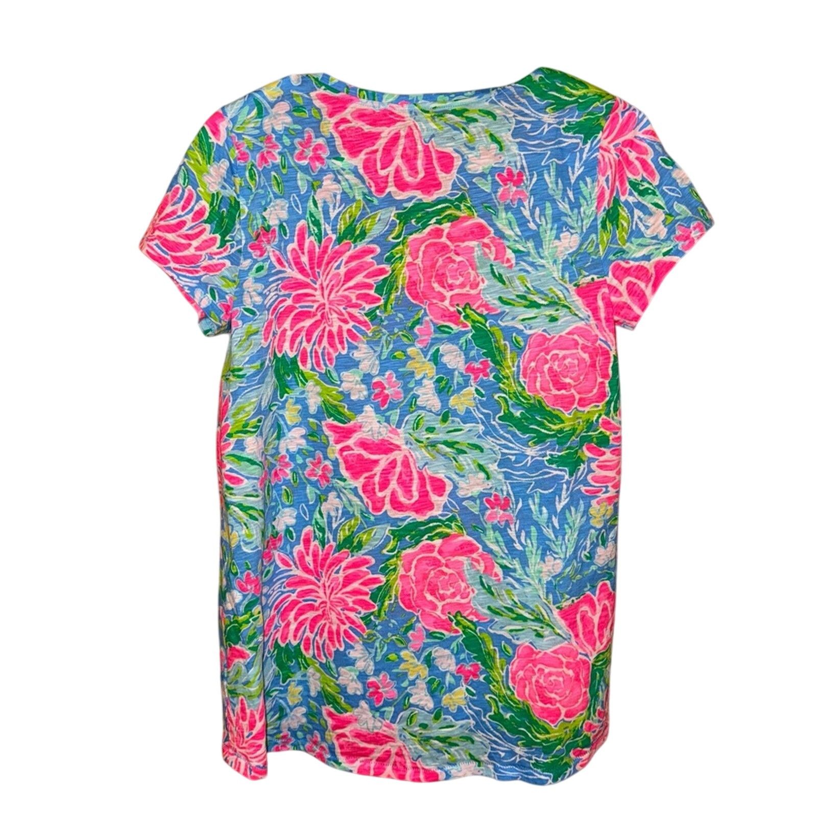 Lilly Pulitzer Lily Pulitzer size small Floral V-Neck Women's Top Size S / US 4 / IT 40 - 2 Thumbnail